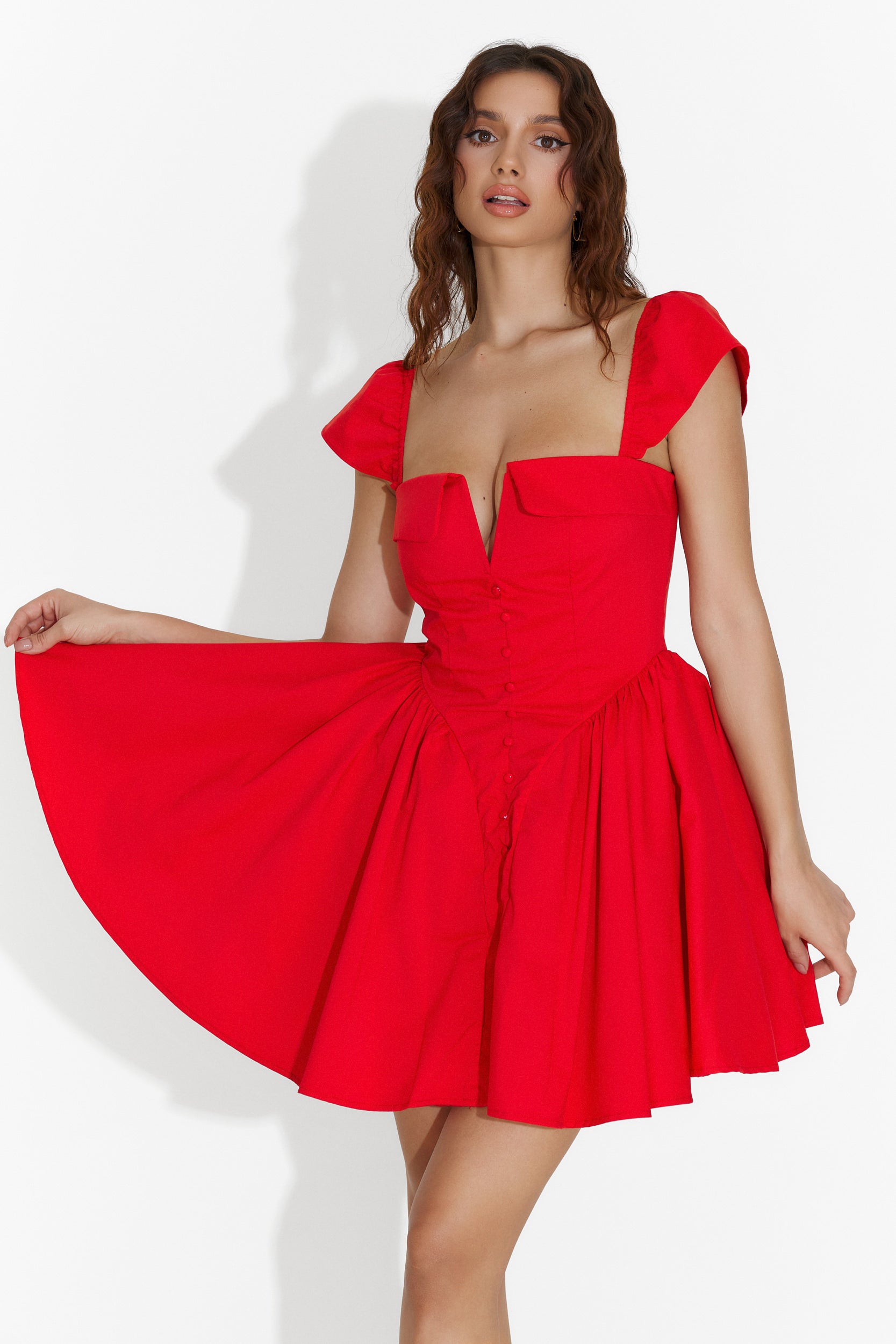 Rochie dama scurta rosie Blush Bogas