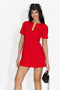 Rochie dama scurta rosie Melcor Bogas