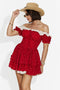 Rochie dama scurta rosie Senia Bogas