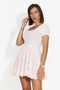 Rochie dama scurta roz Althea Bogas