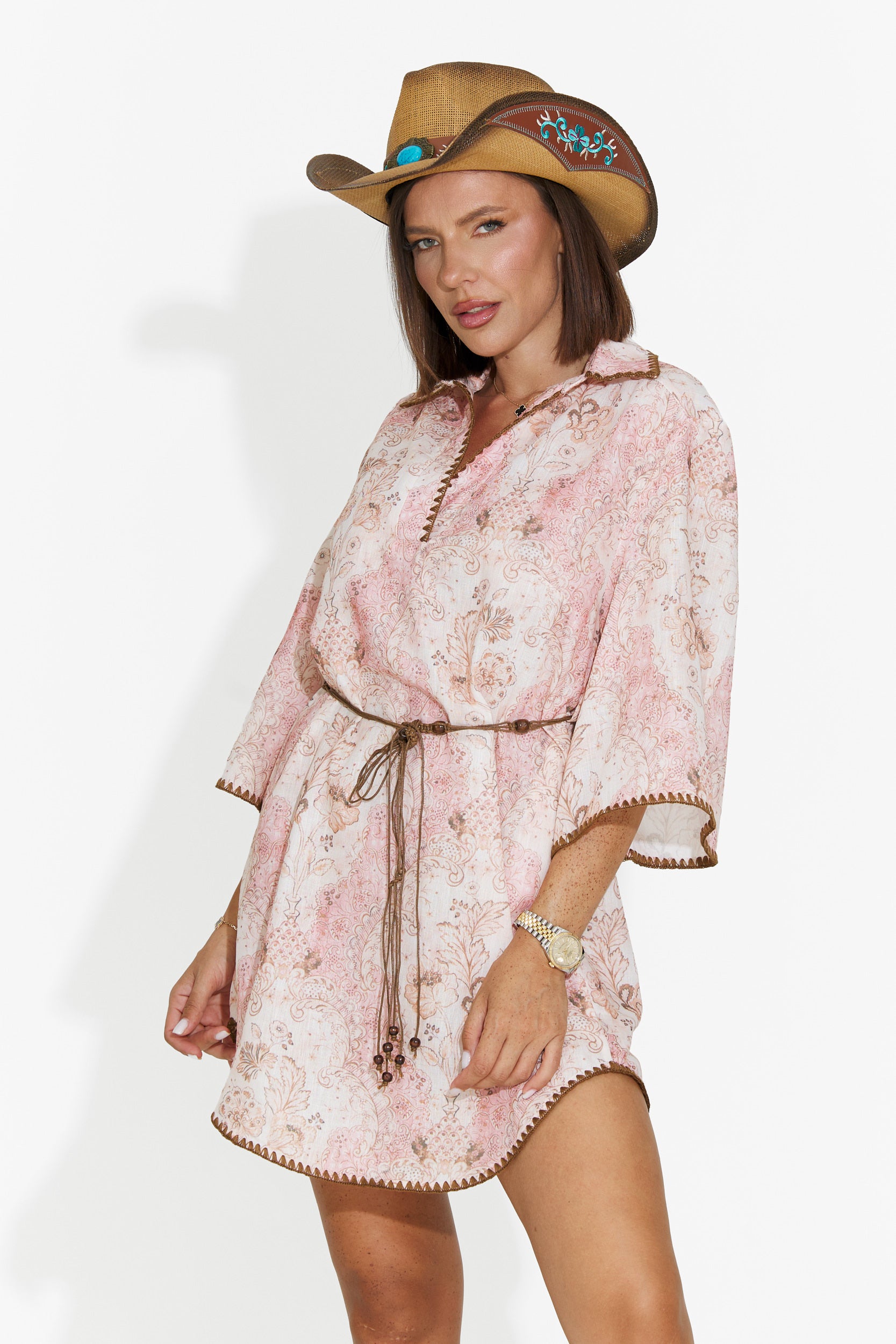 Rochie dama scurta roz Bianea Bogas