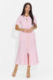 Rochie dama scurta roz Bikona Bogas