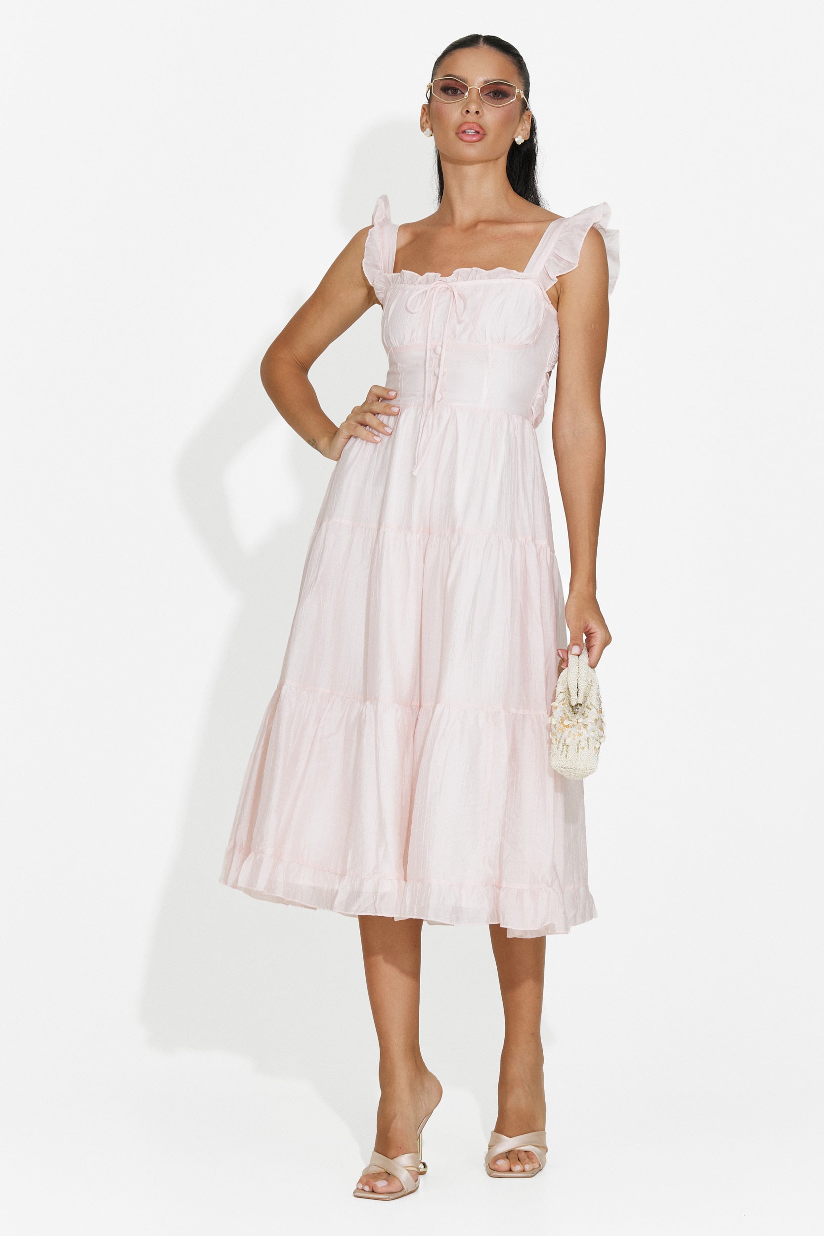 Rochie dama scurta roz Camenia Bogas