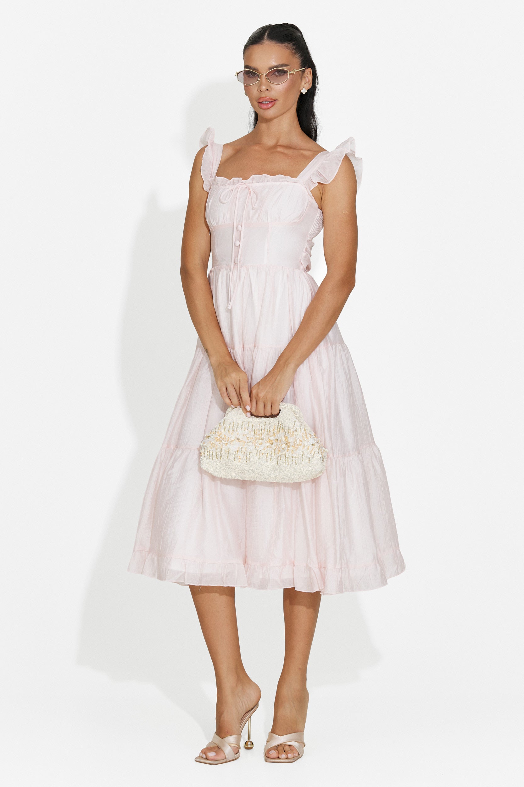 Rochie dama scurta roz Camenia Bogas