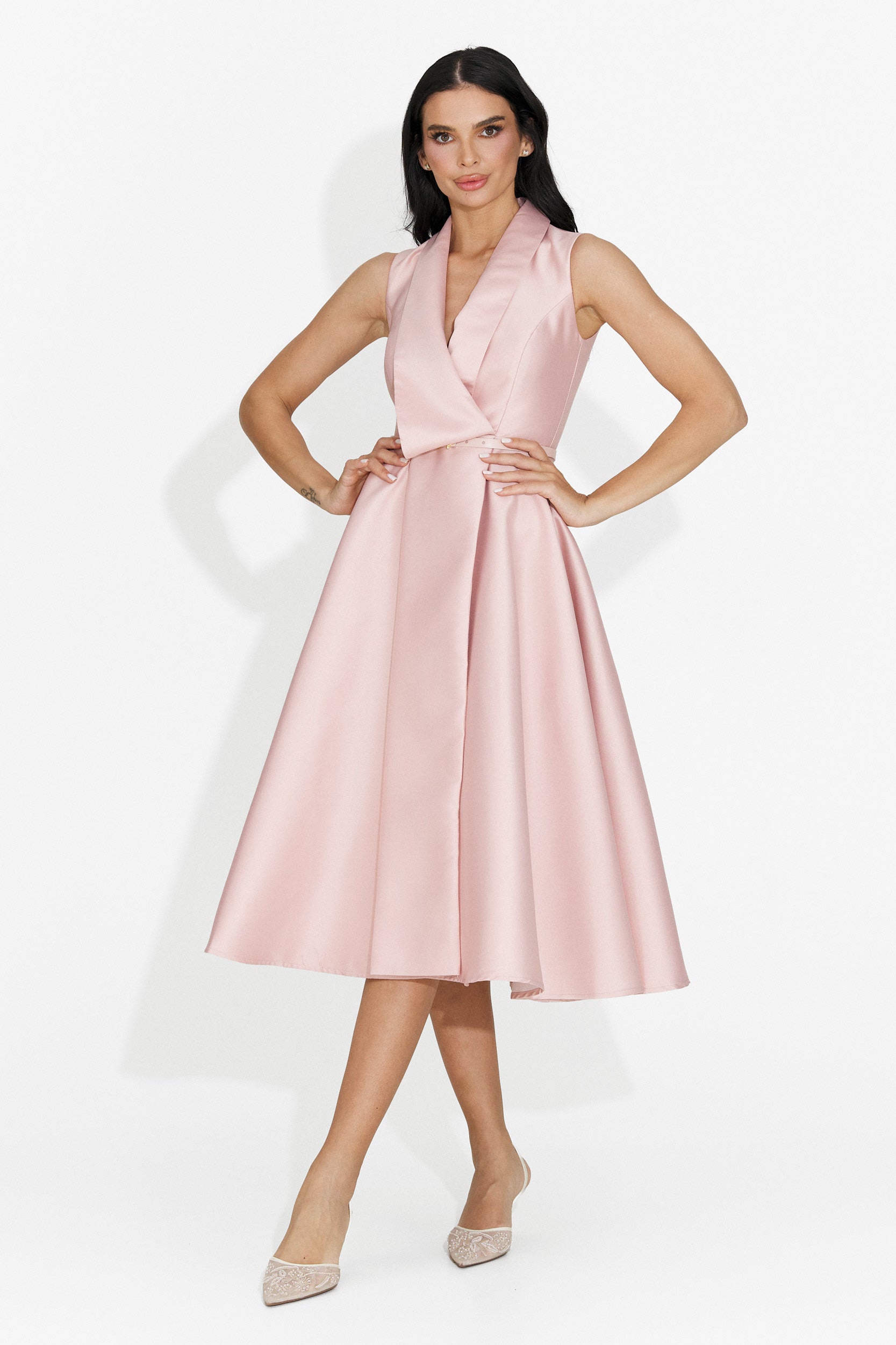Rochie dama scurta roz Kady Bogas