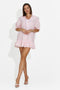 Rochie dama scurta tip camasa roz Beshoka Bogas