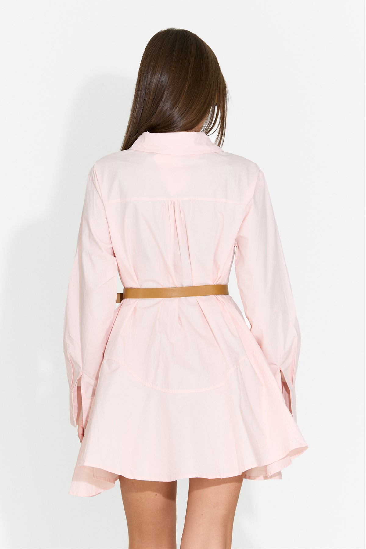 Rochie dama scurta tip camasa roz Trenieiza Bogas