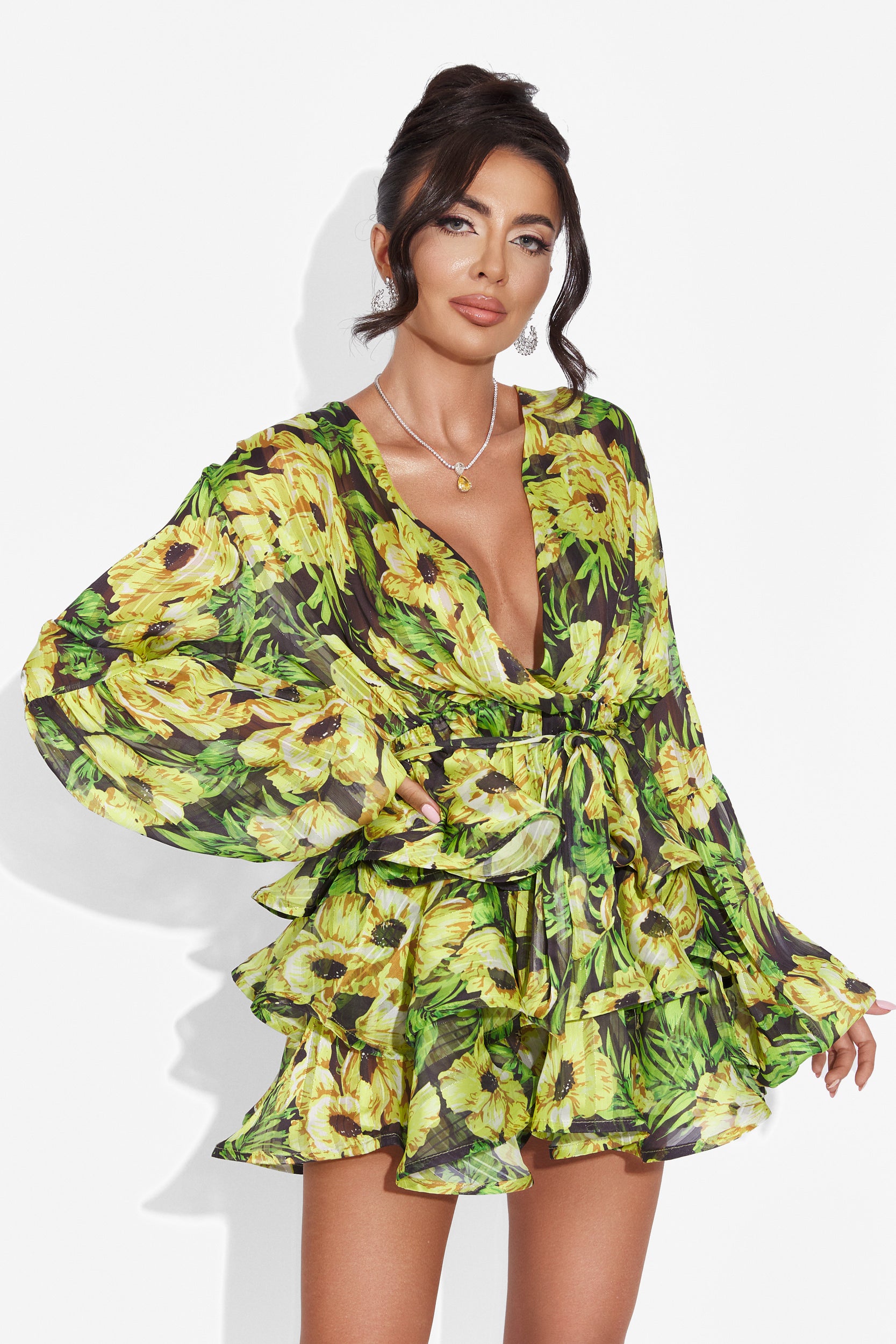 Rochie dama scurta verde Belamy Bogas