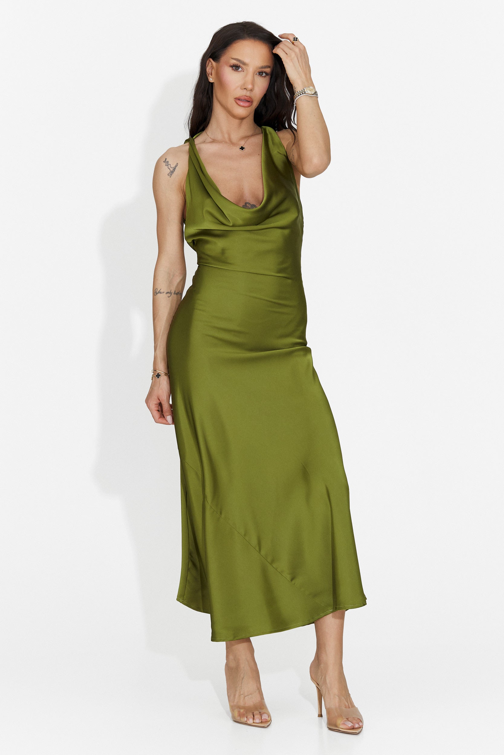 Rochie dama scurta verde Fabiama Bogas