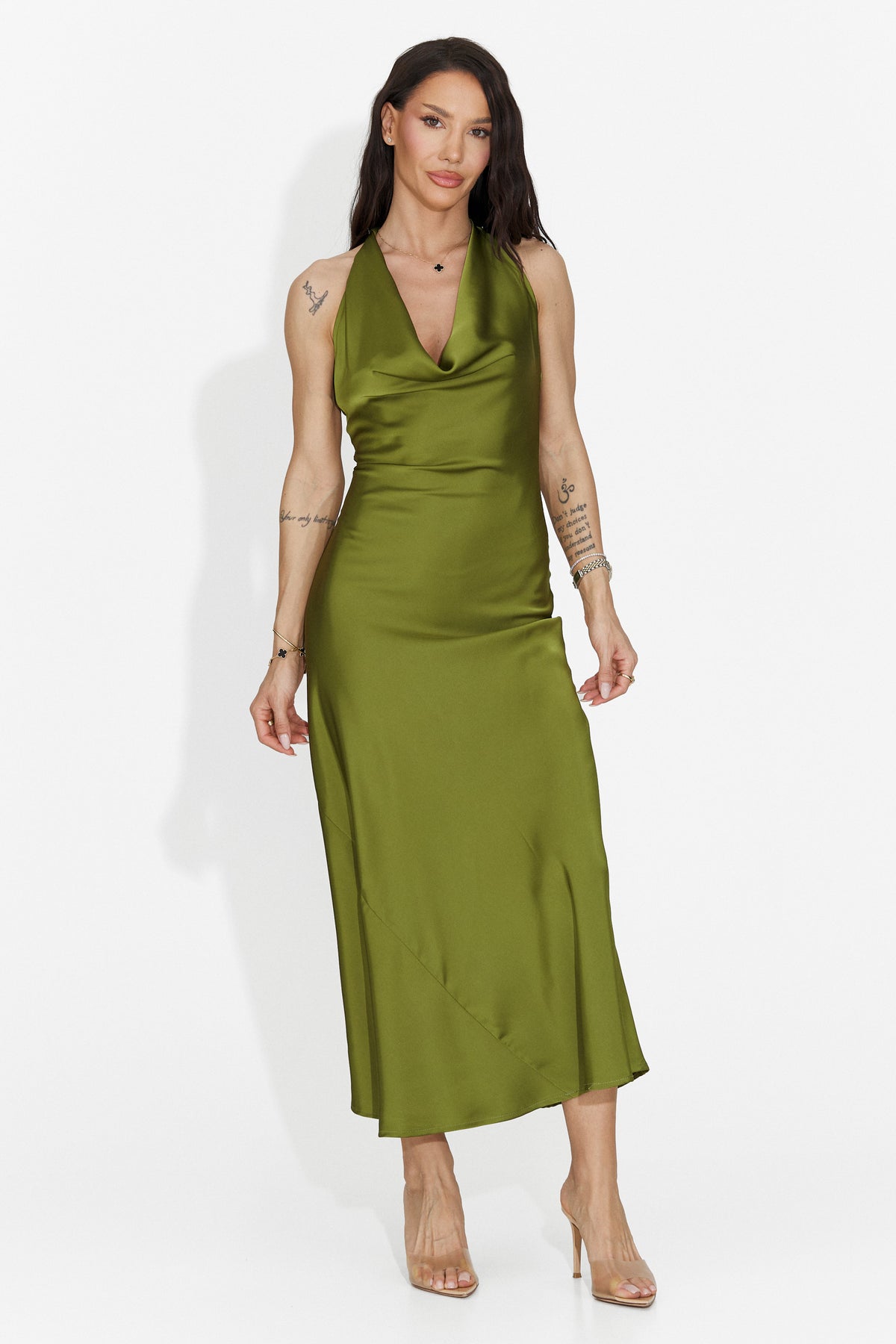 Rochie dama scurta verde Fabiama Bogas, imaginea 4 din 5