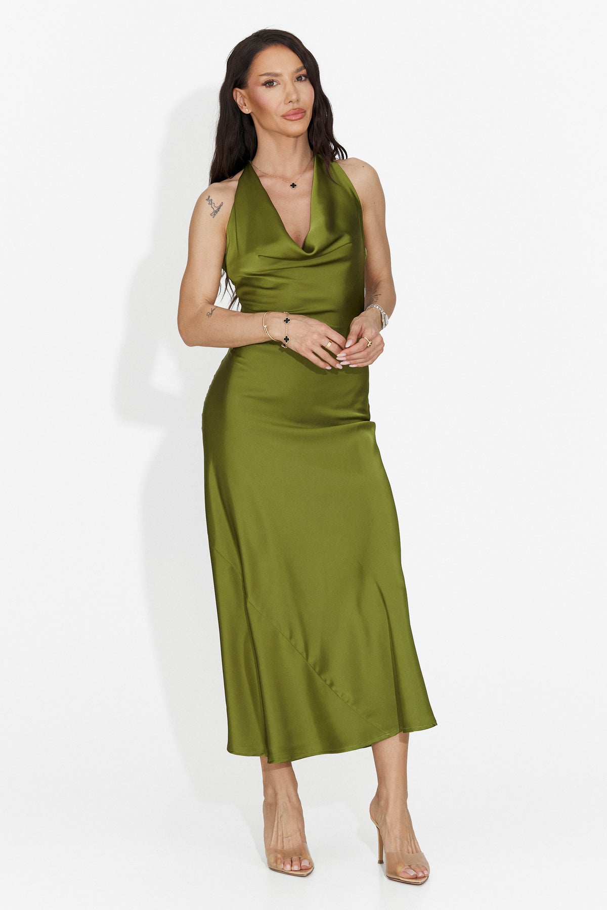 Rochie dama scurta verde Fabiama Bogas, imaginea 1 din 5