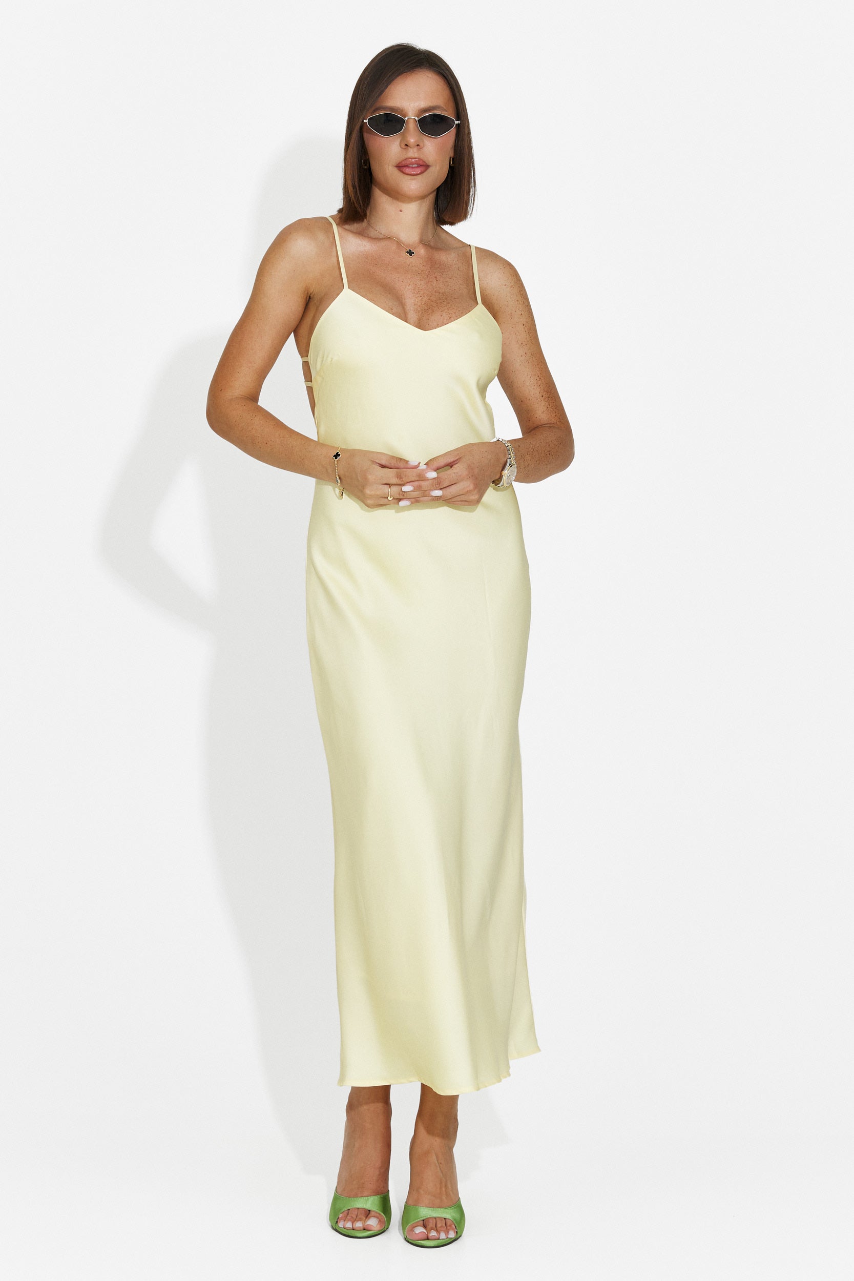Rochie furou scurta galbena Ivorya Bogas