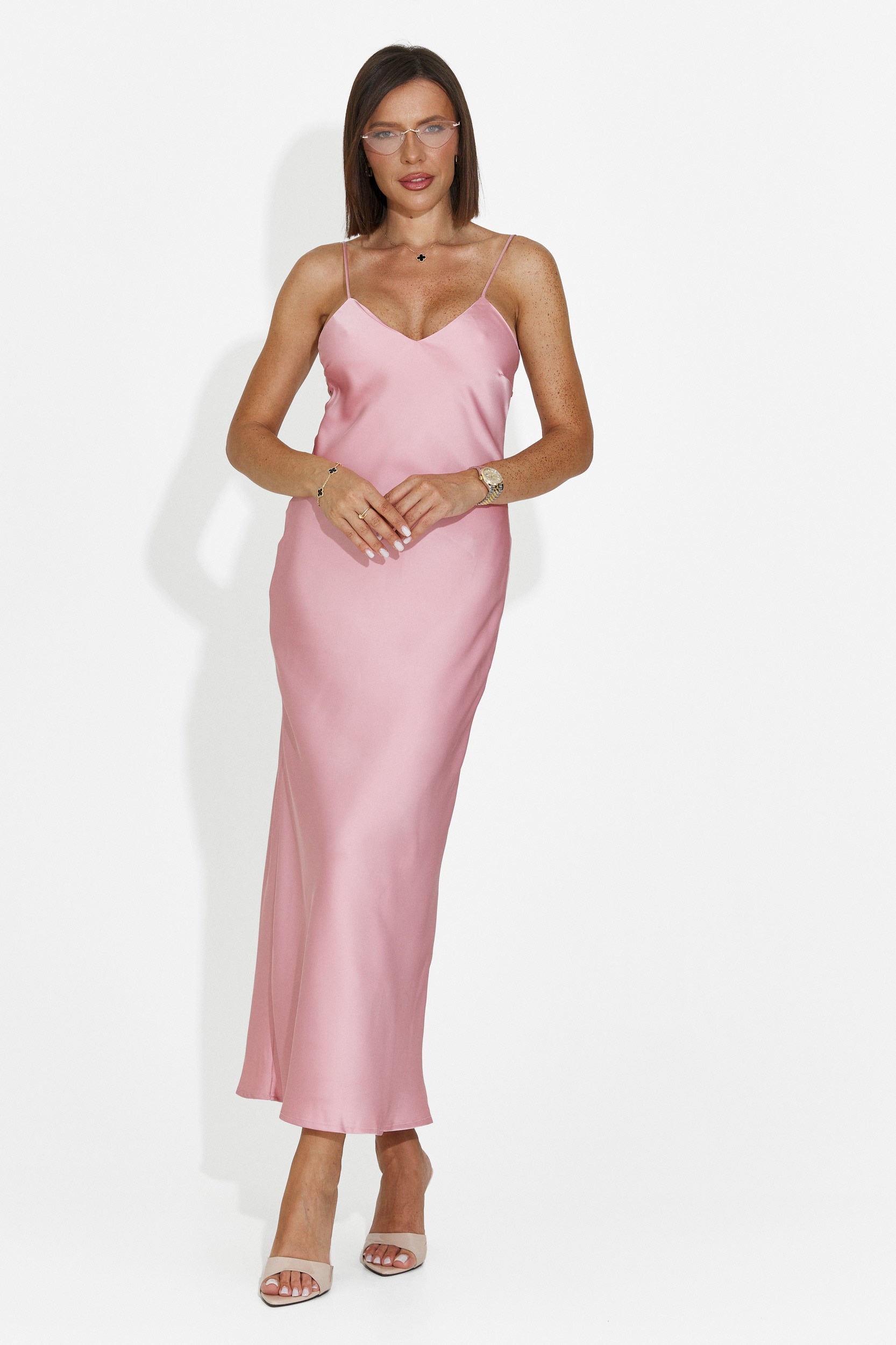 Rochie furou scurta roz Ivorya Bogas