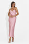 Rochie furou scurta roz Ivorya Bogas