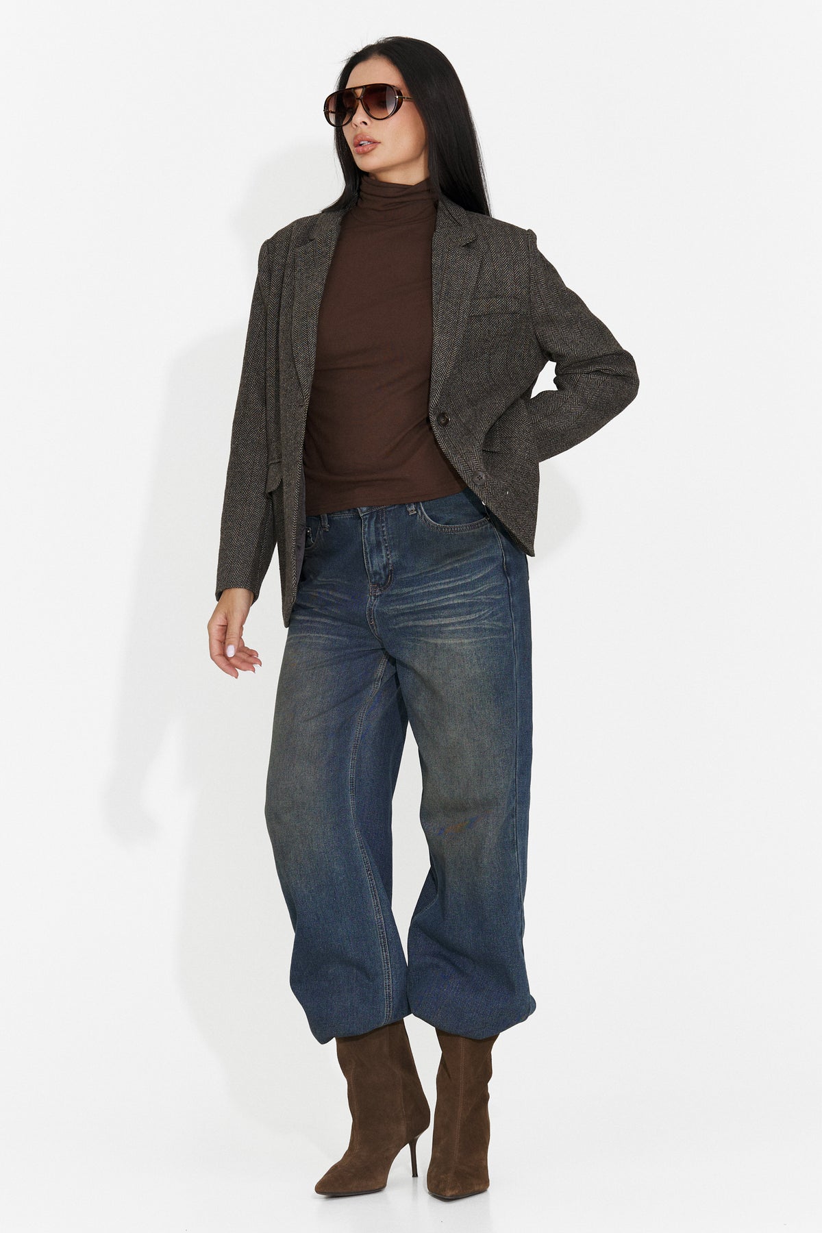 Sacou casual negru Valraoiza Bogas