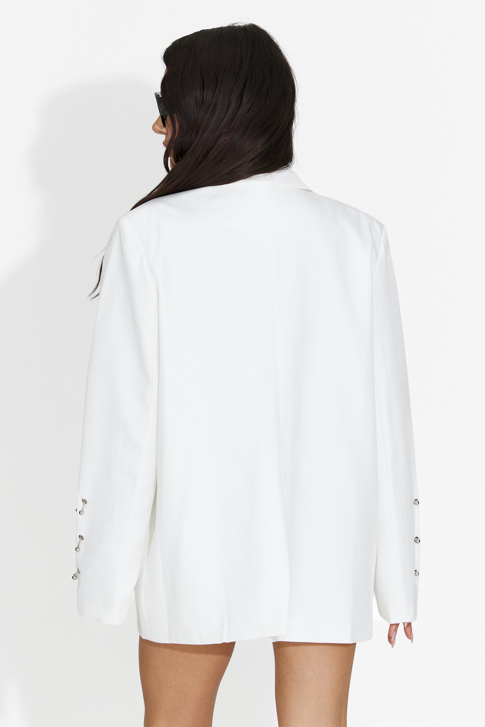 Sacou dama elegant alb Kelda Bogas