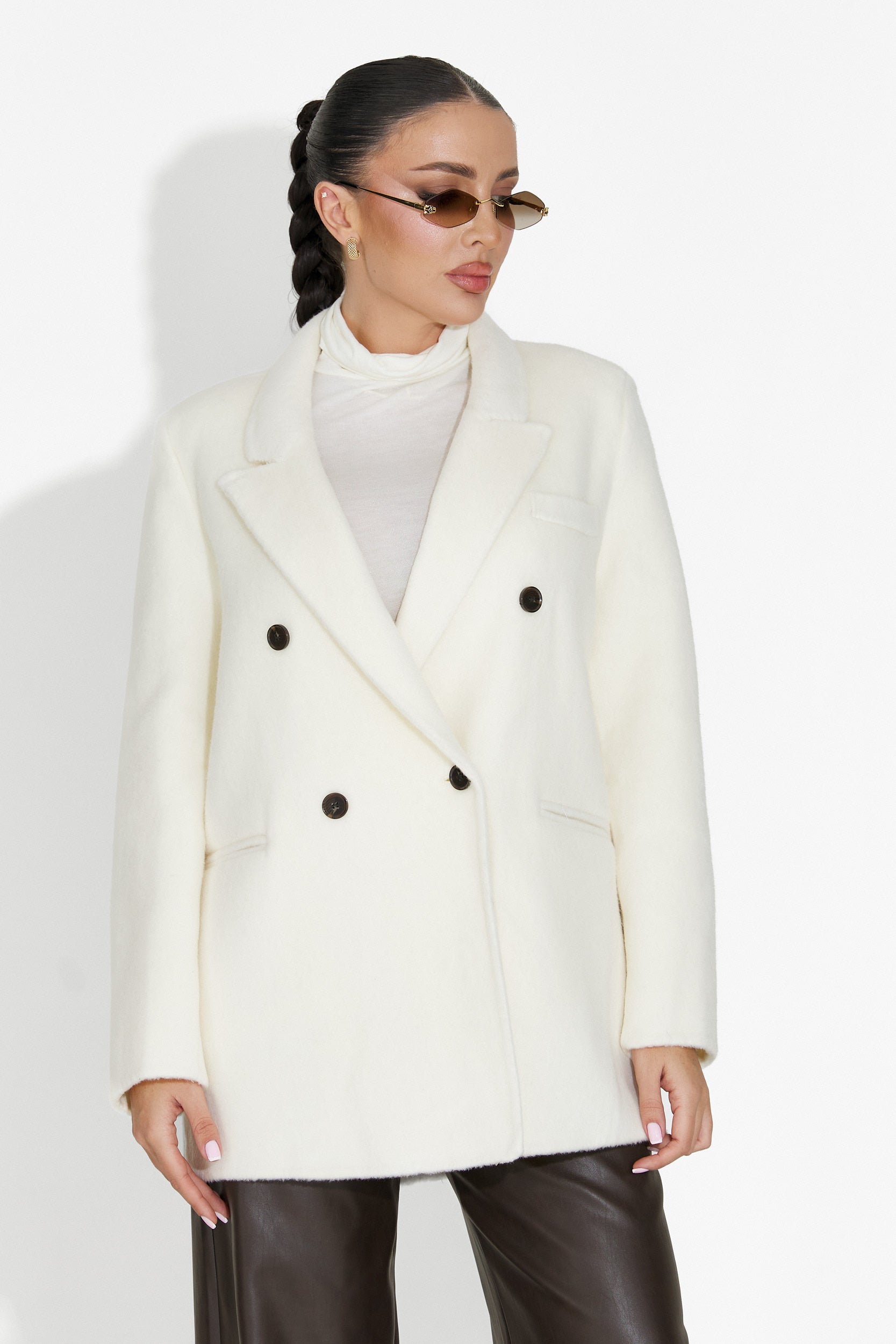 Sacou dama elegant bej Novelia Bogas