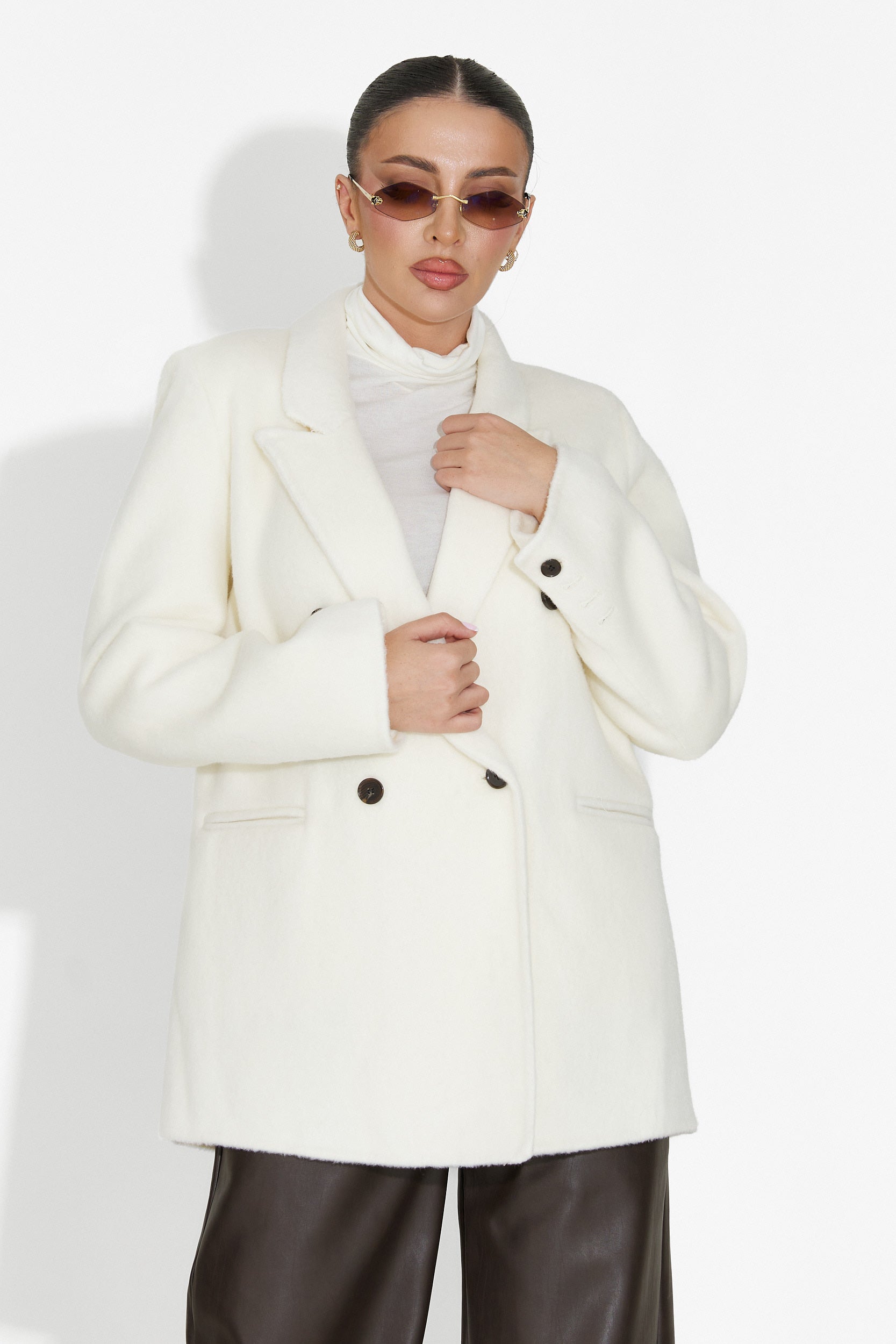 Sacou dama elegant bej Novelia Bogas