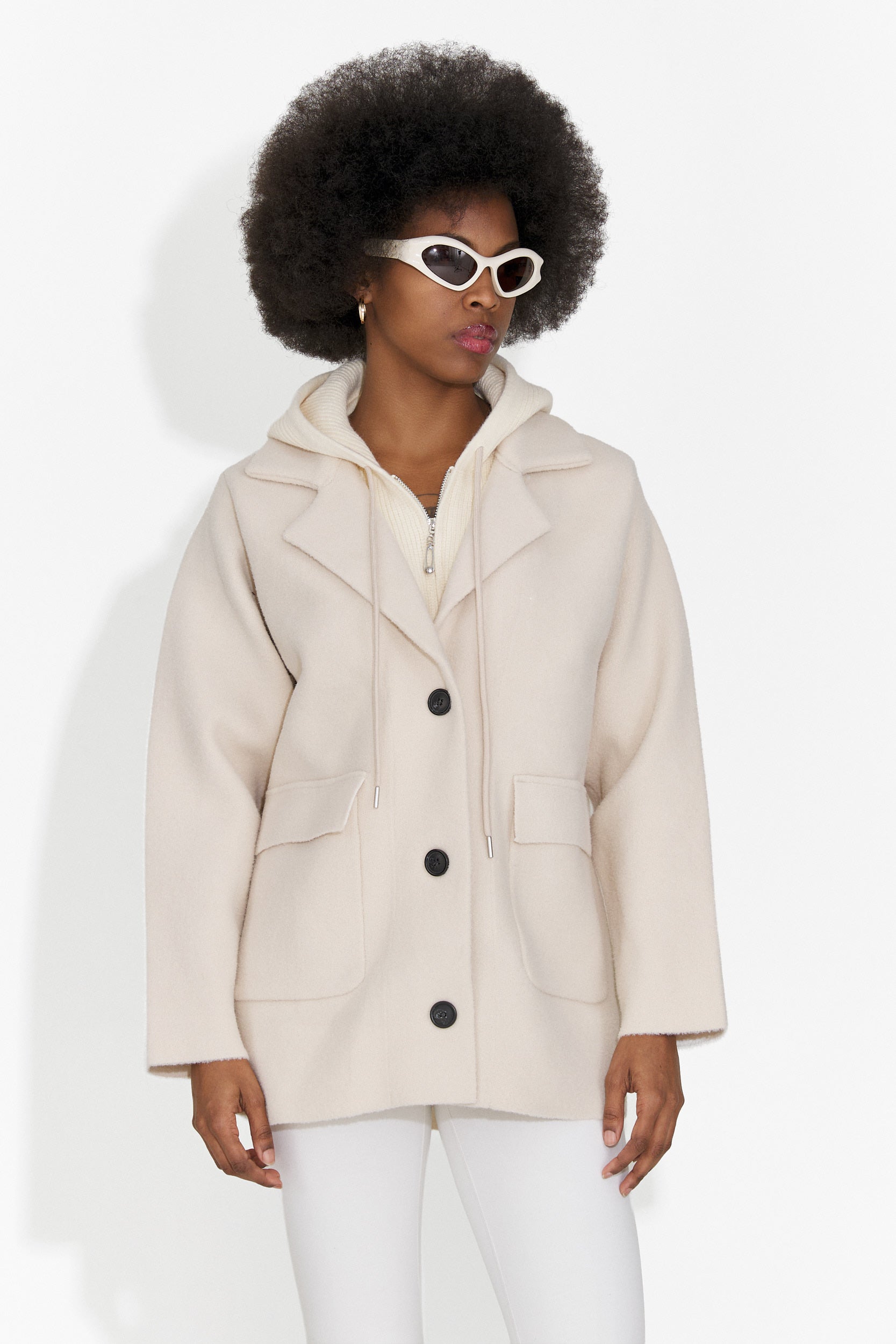 Sacou dama elegant crem Veleta Bogas