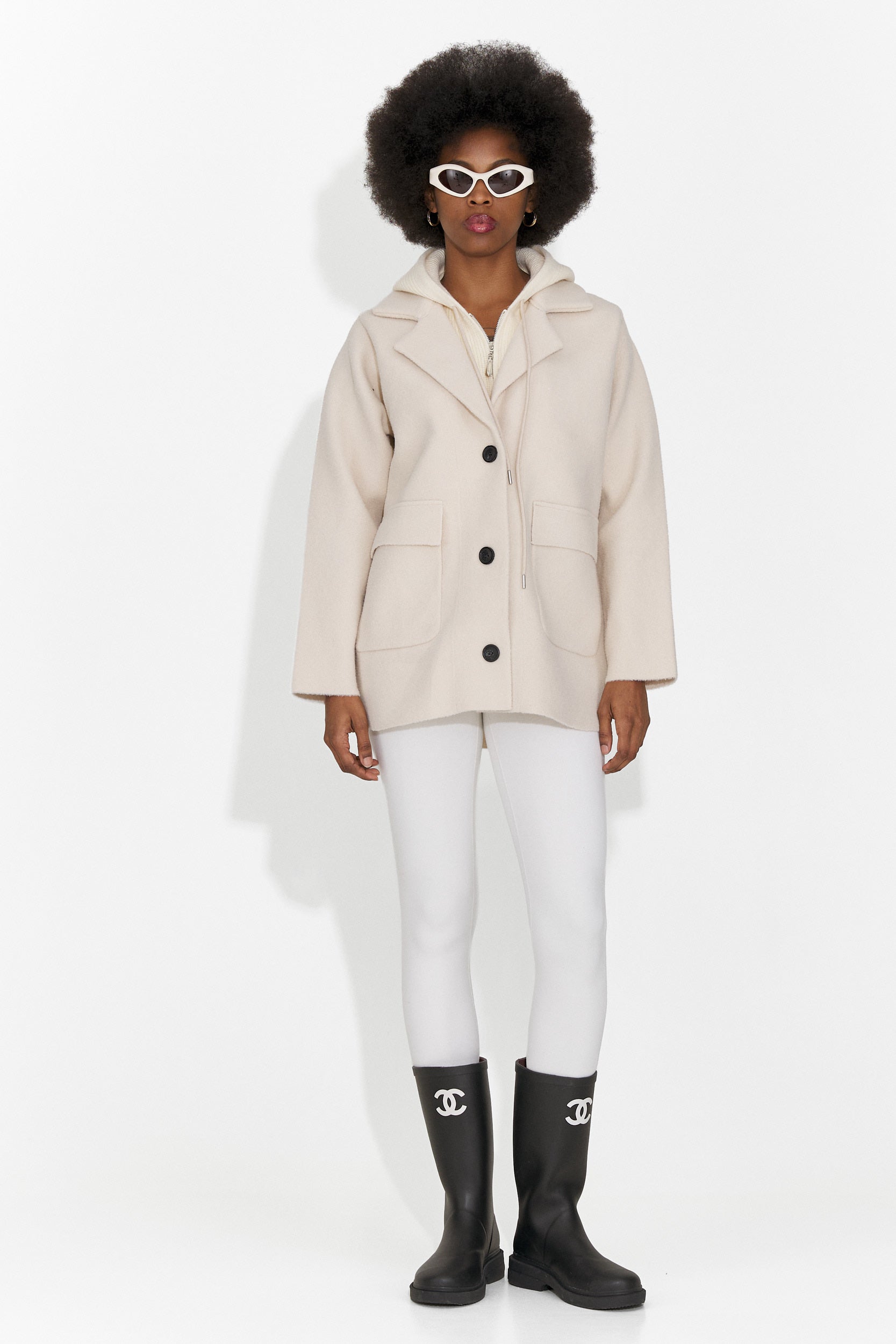 Sacou dama elegant crem Veleta Bogas