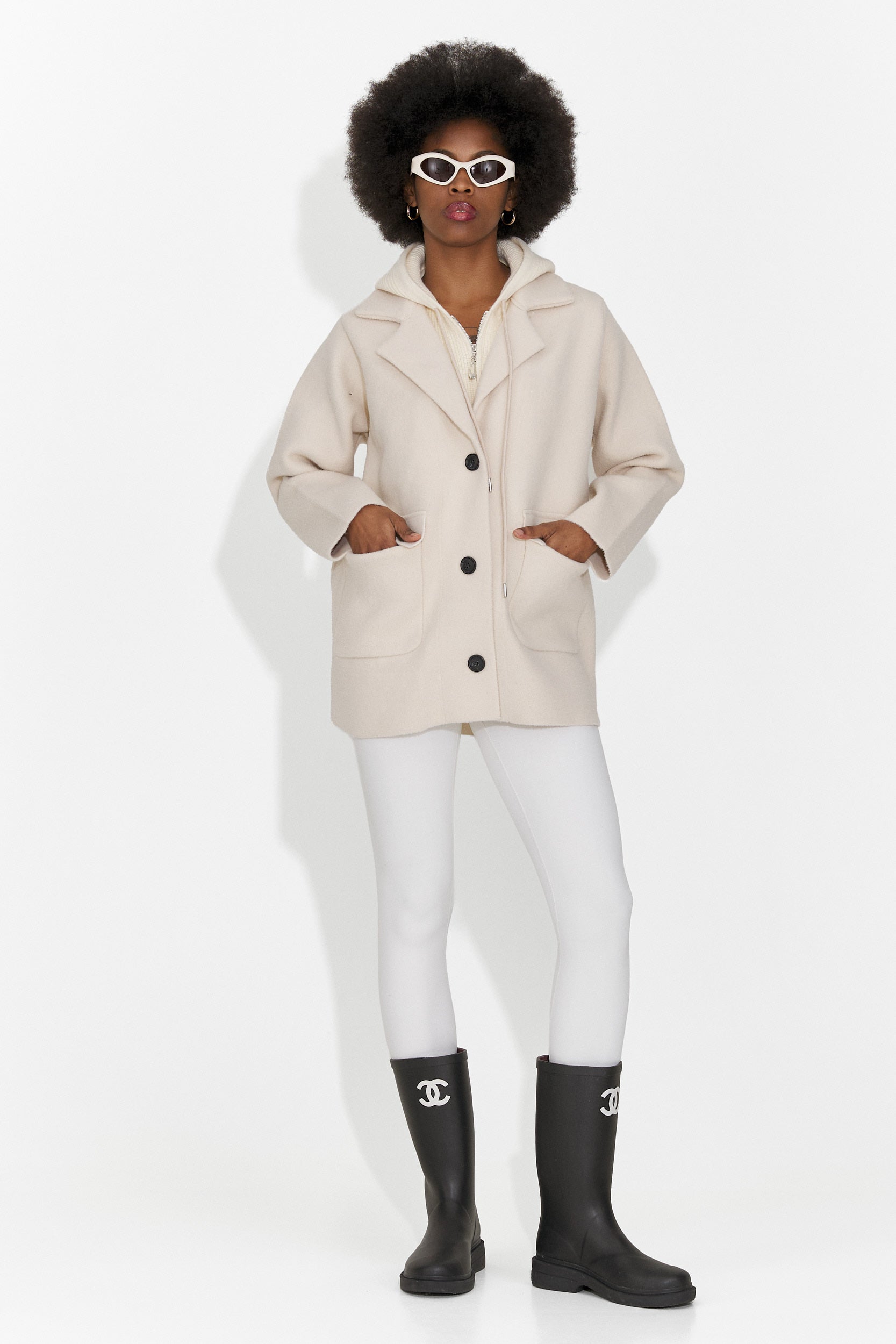 Sacou dama elegant crem Veleta Bogas