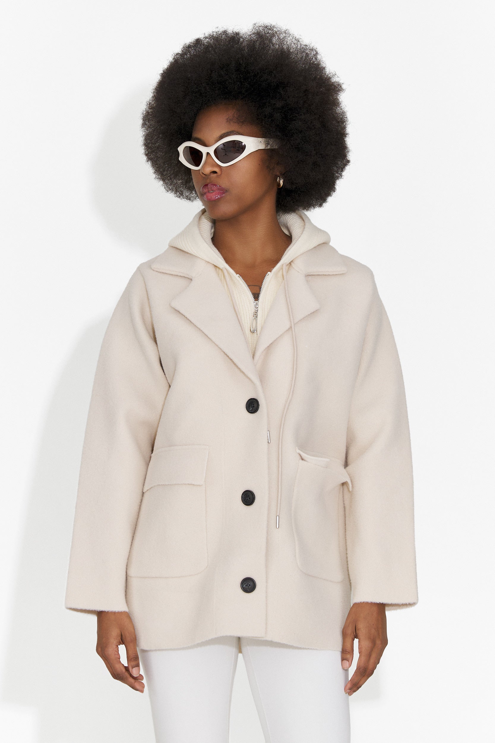 Sacou dama elegant crem Veleta Bogas