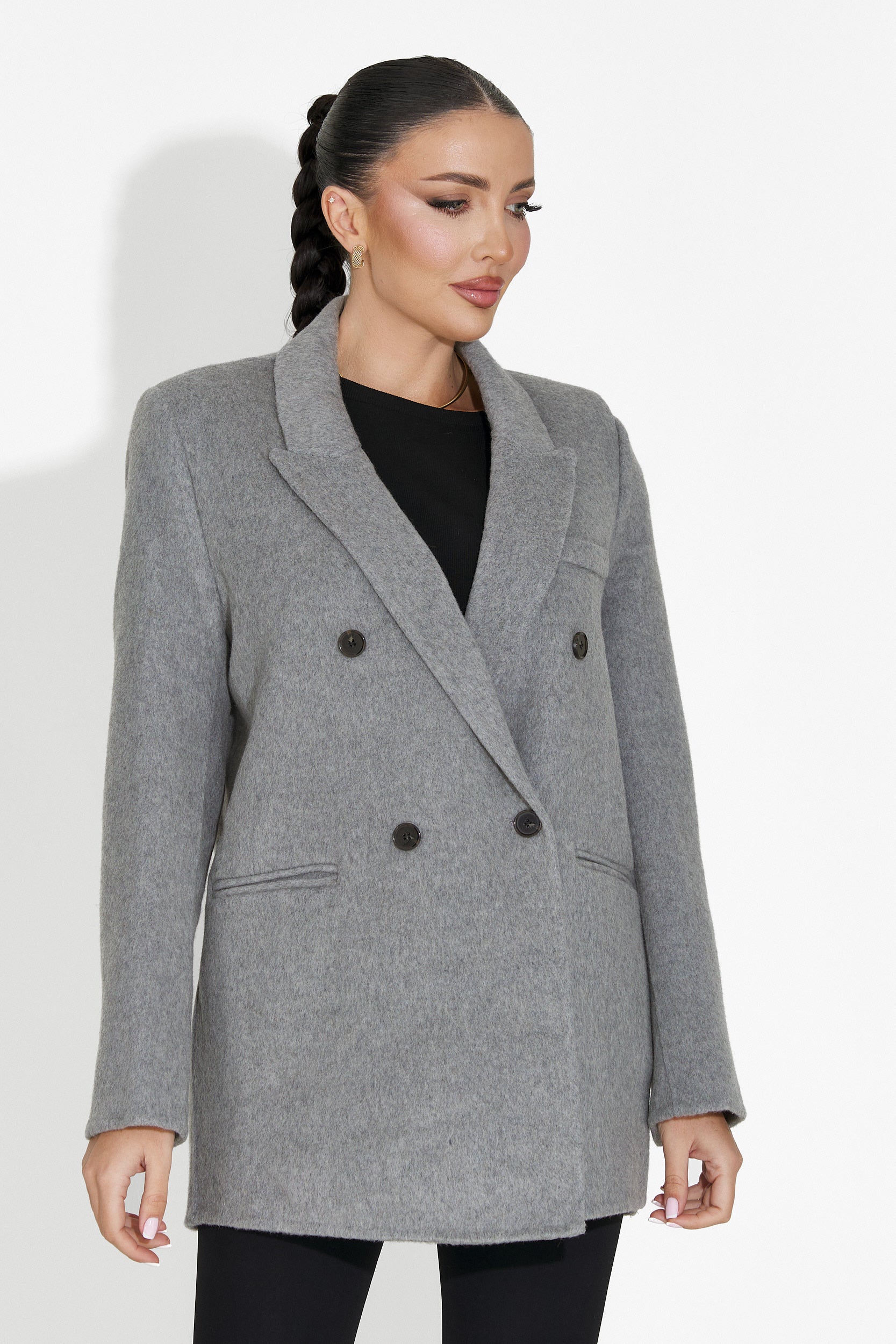 Sacou dama elegant gri Novelia Bogas