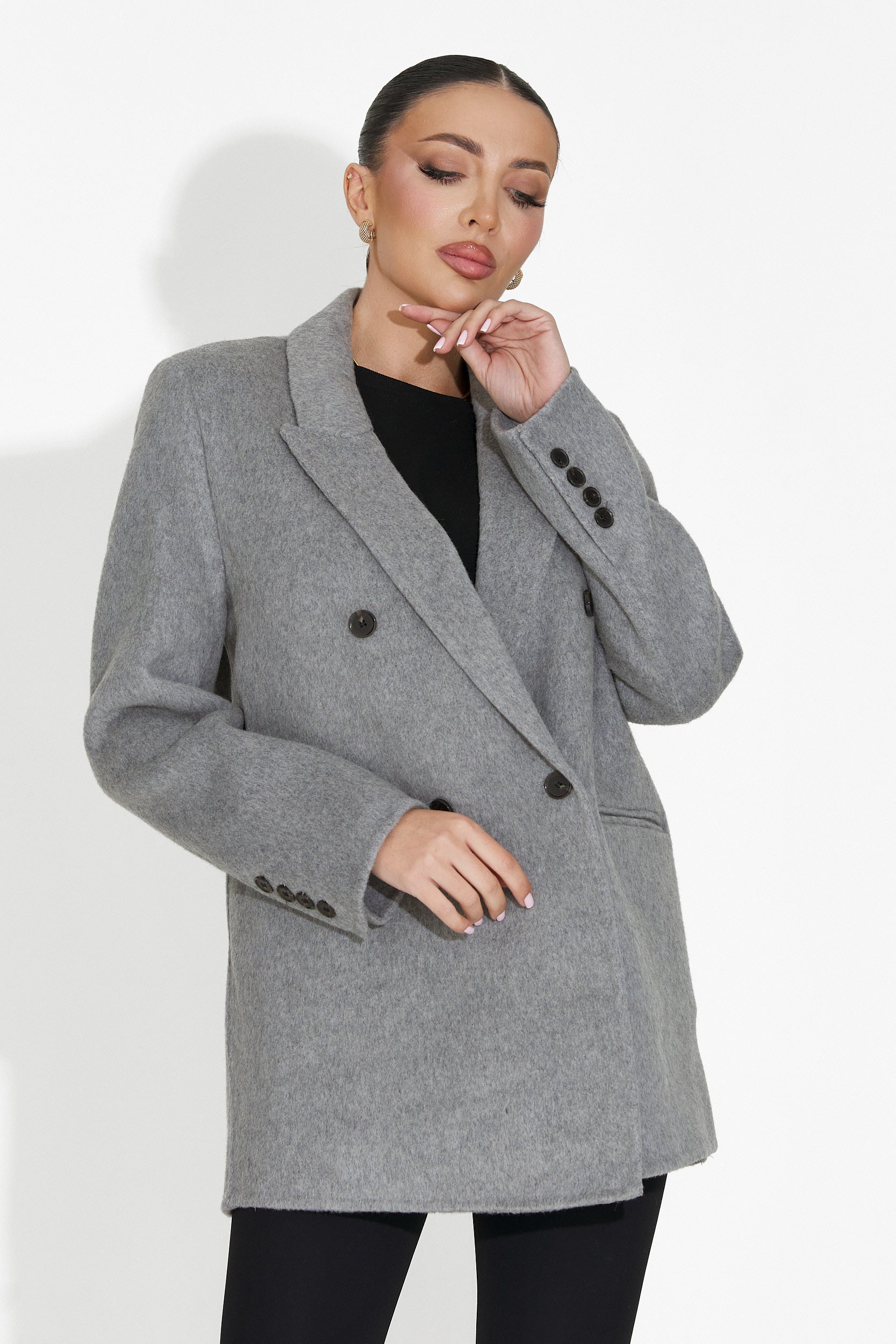 Sacou dama elegant gri Novelia Bogas