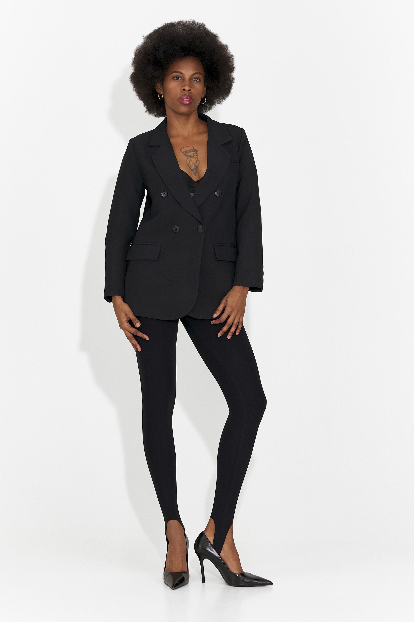 Sacou dama elegant negru Andrea Bogas