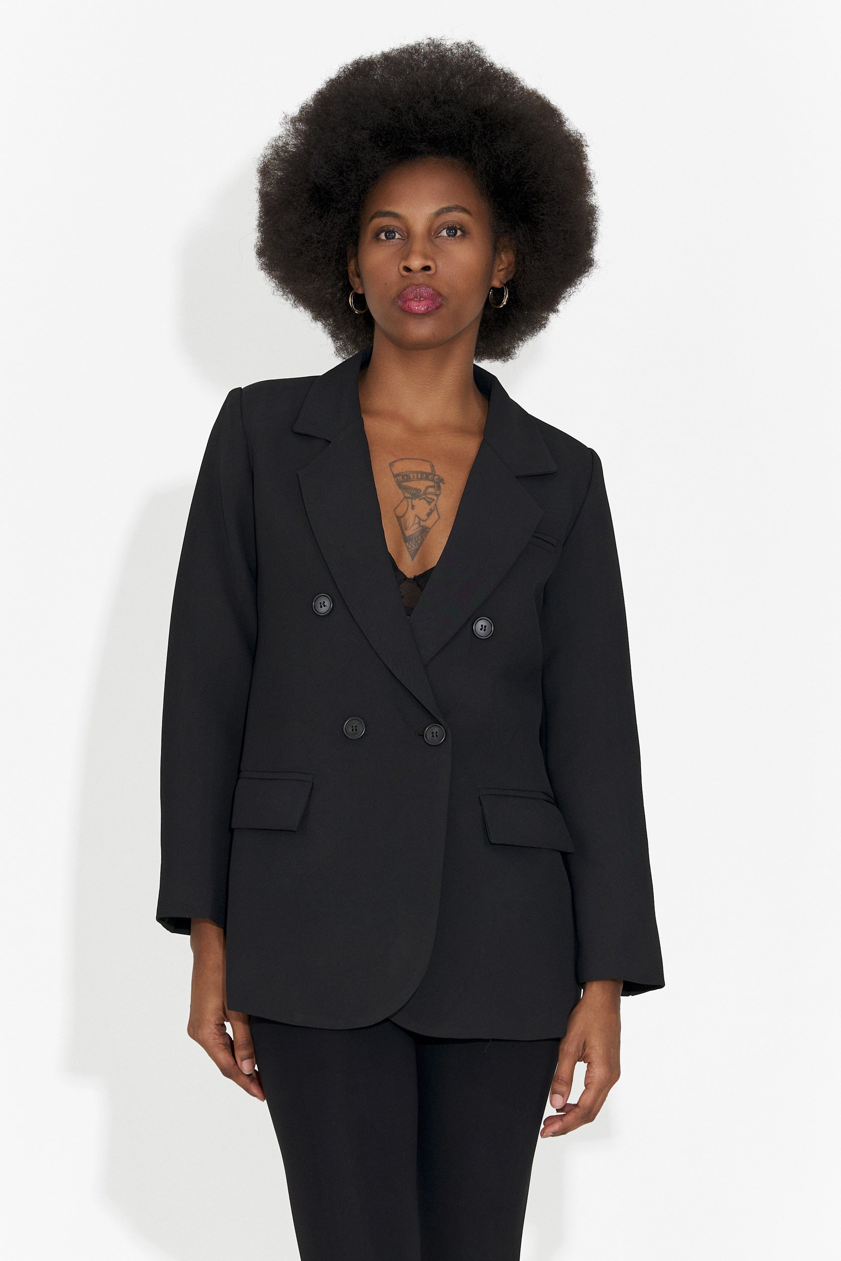 Sacou dama elegant negru Andrea Bogas