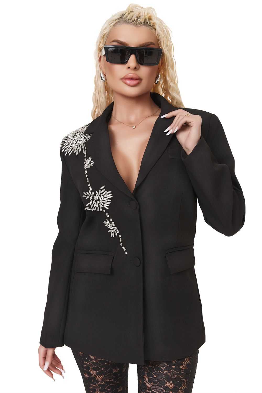 Sacou dama elegant negru Firestar Bogas