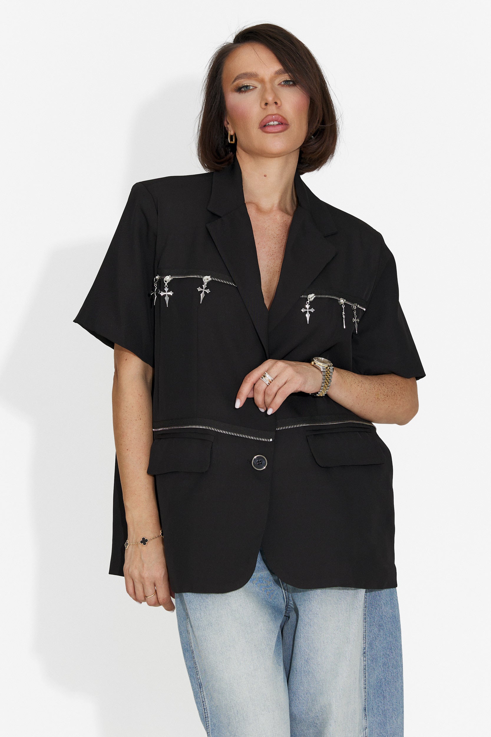 Sacou dama elegant negru Gate Bogas