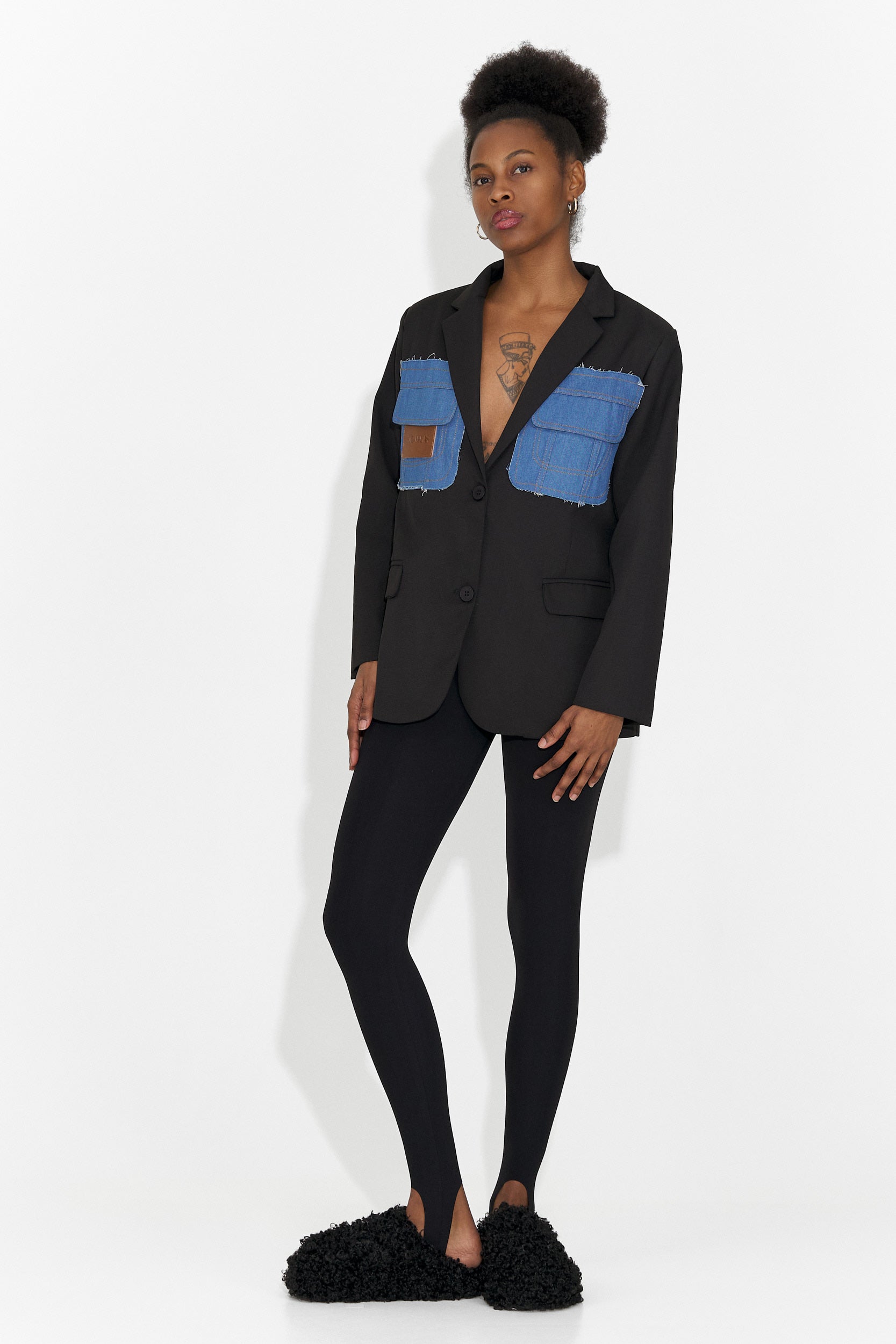 Sacou dama elegant negru Graziela Bogas