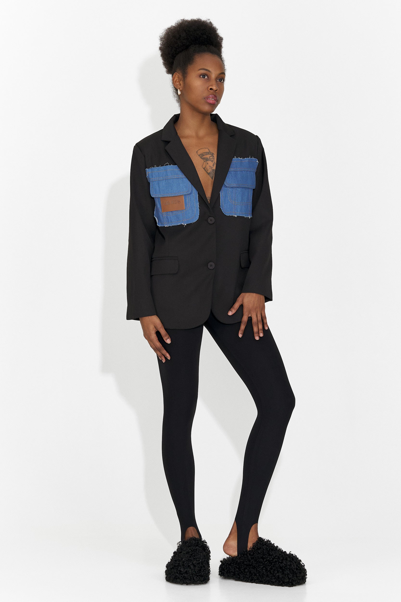 Sacou dama elegant negru Graziela Bogas