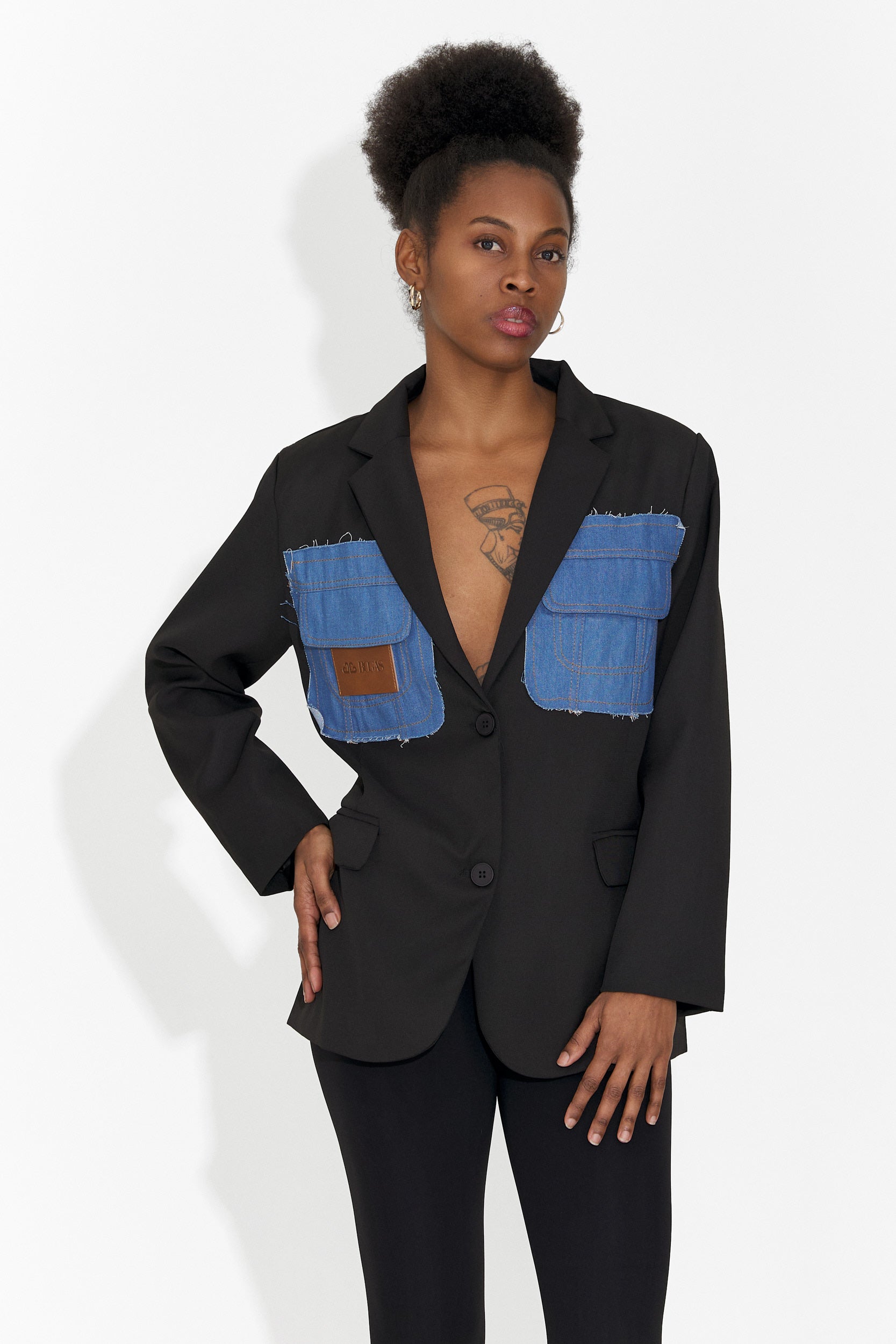Sacou dama elegant negru Graziela Bogas
