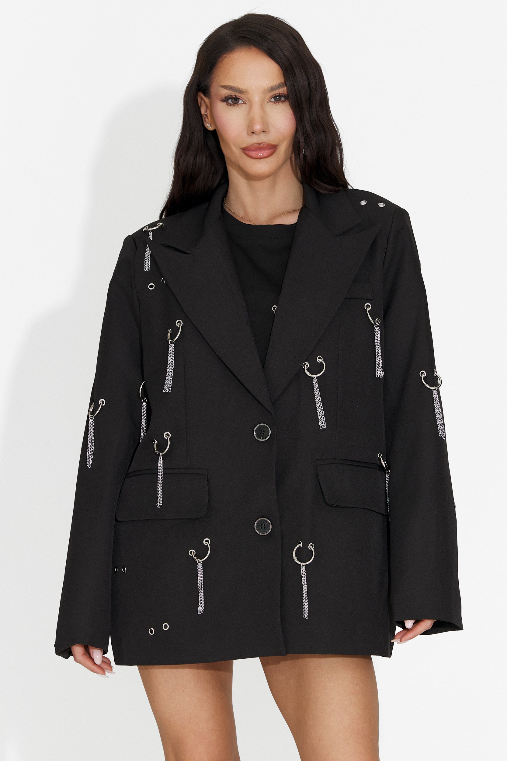 Sacou dama elegant negru Pikata Bogas