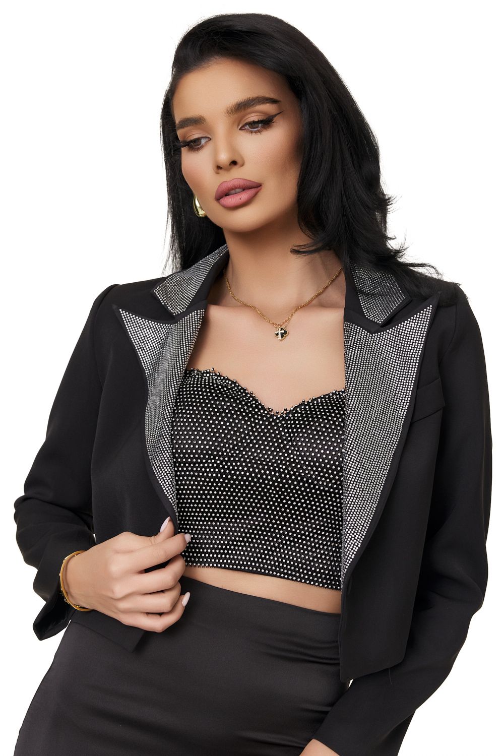 Sacou dama elegant negru Venezia Bogas