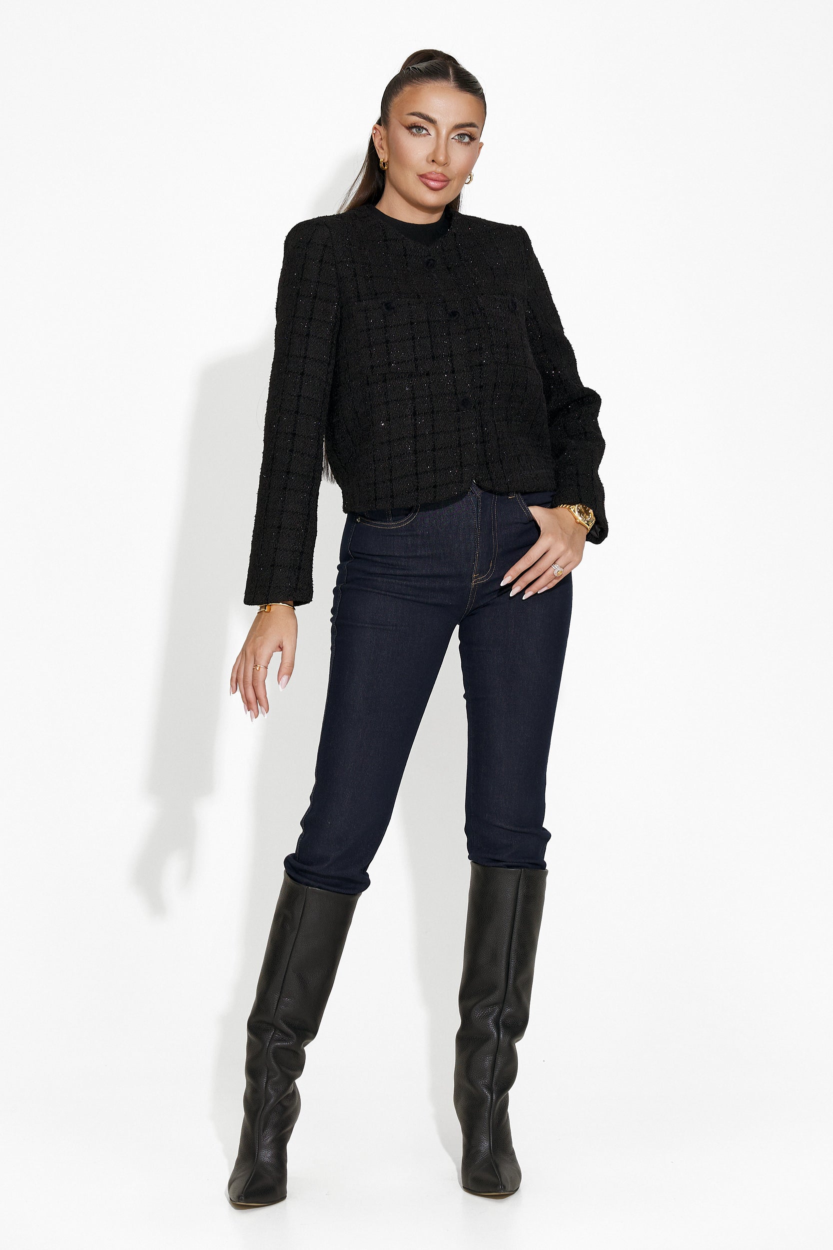 Zariela Bogas elegant black women's jacket