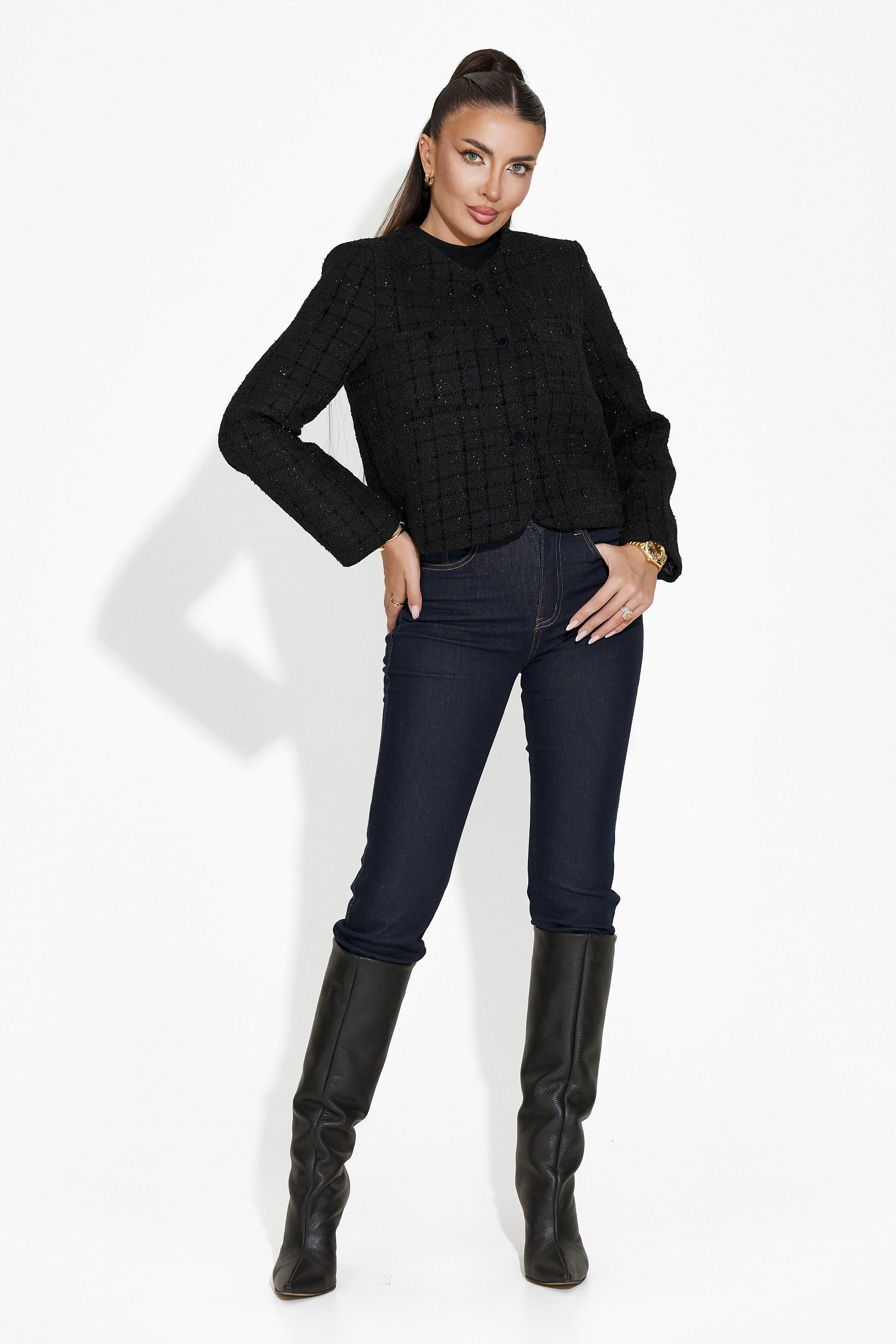 Zariela Bogas elegant black women's jacket