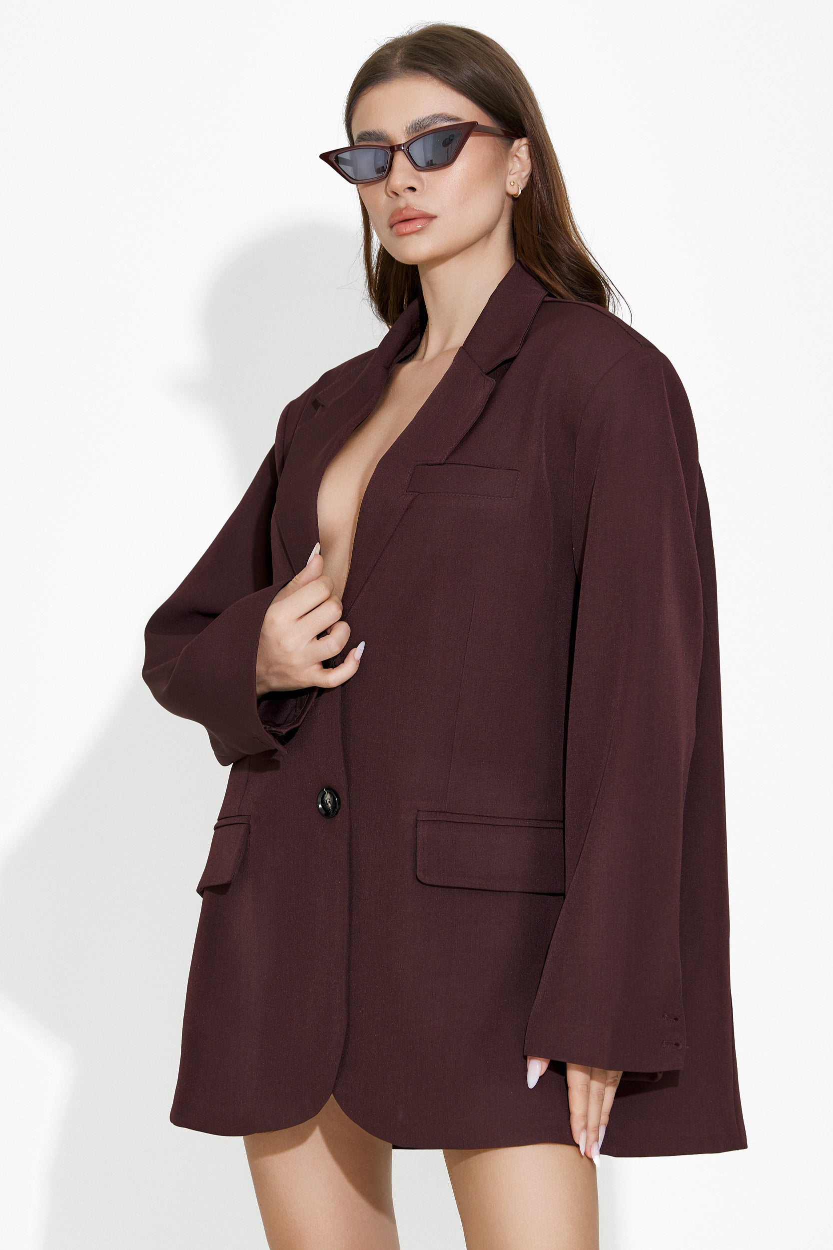 Sacou dama elegant burgundy Damira Bogas