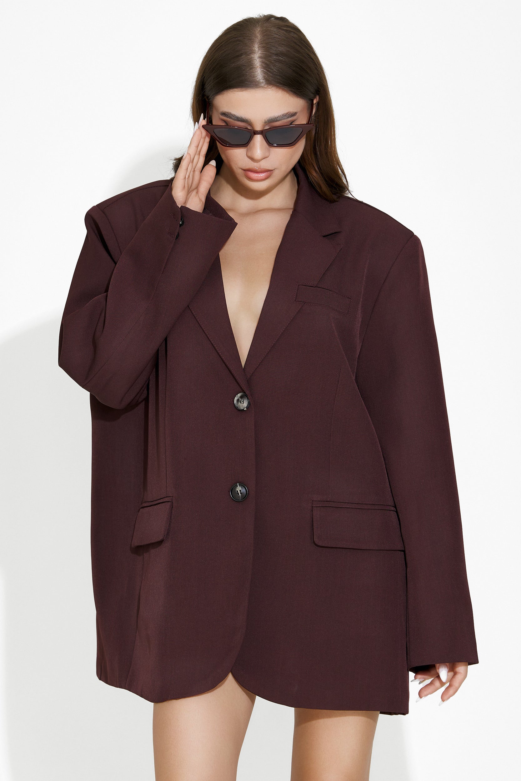 Sacou dama elegant burgundy Damira Bogas