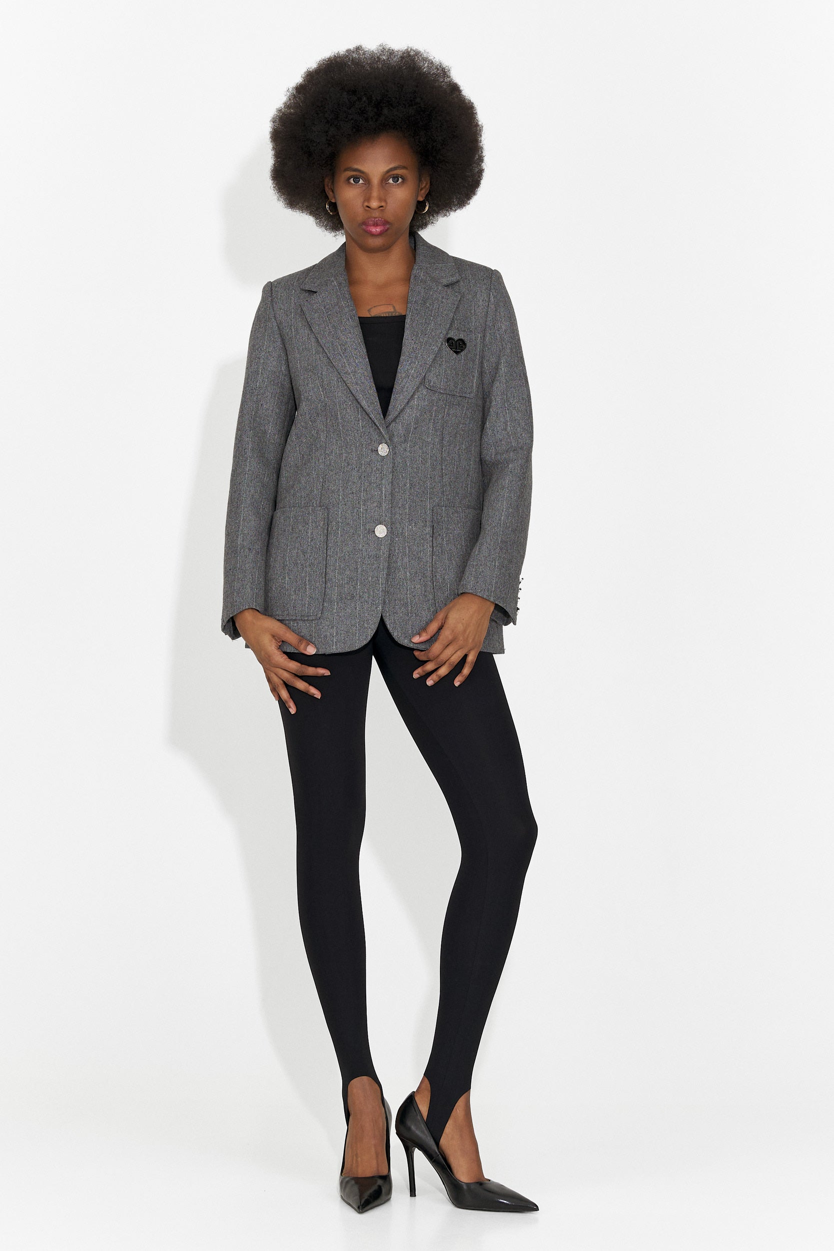 Sacou stofa elegant gri Andela Bogas