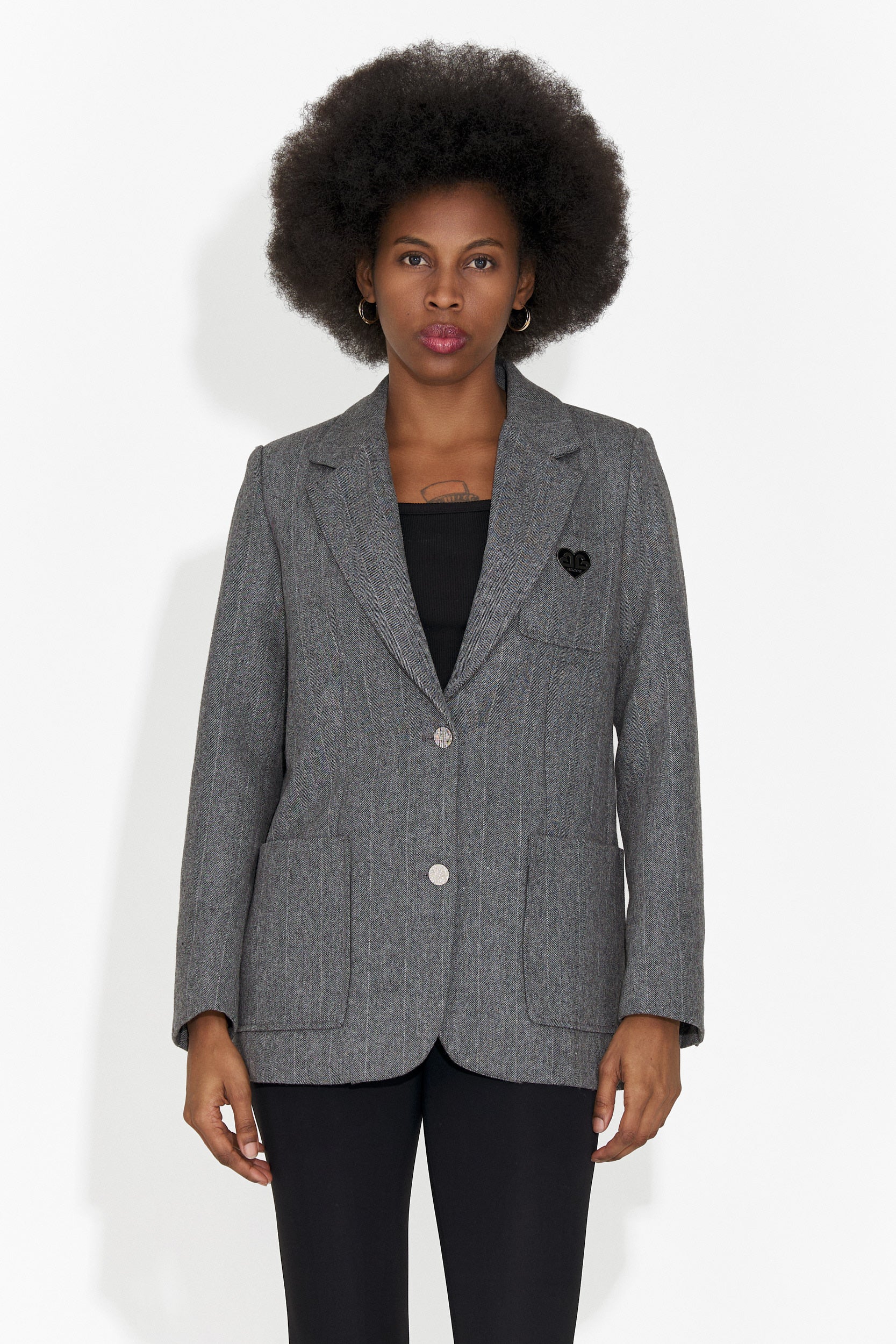 Sacou stofa elegant gri Andela Bogas