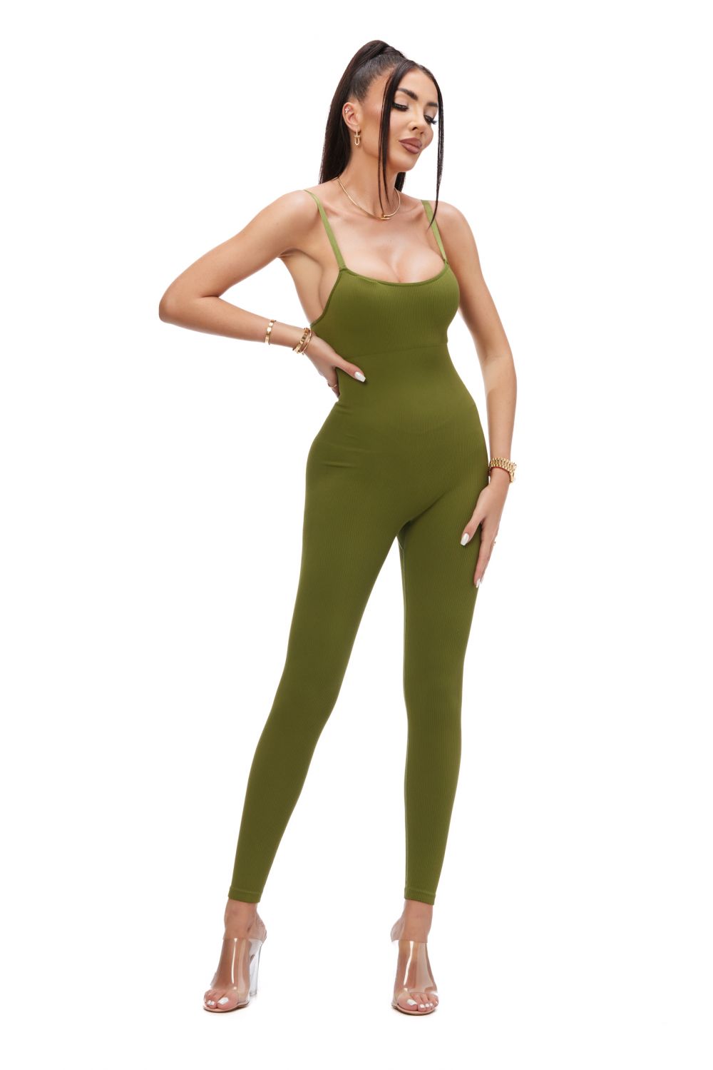 Ladies' casual khaki modeling overalls Simplisima Bogas