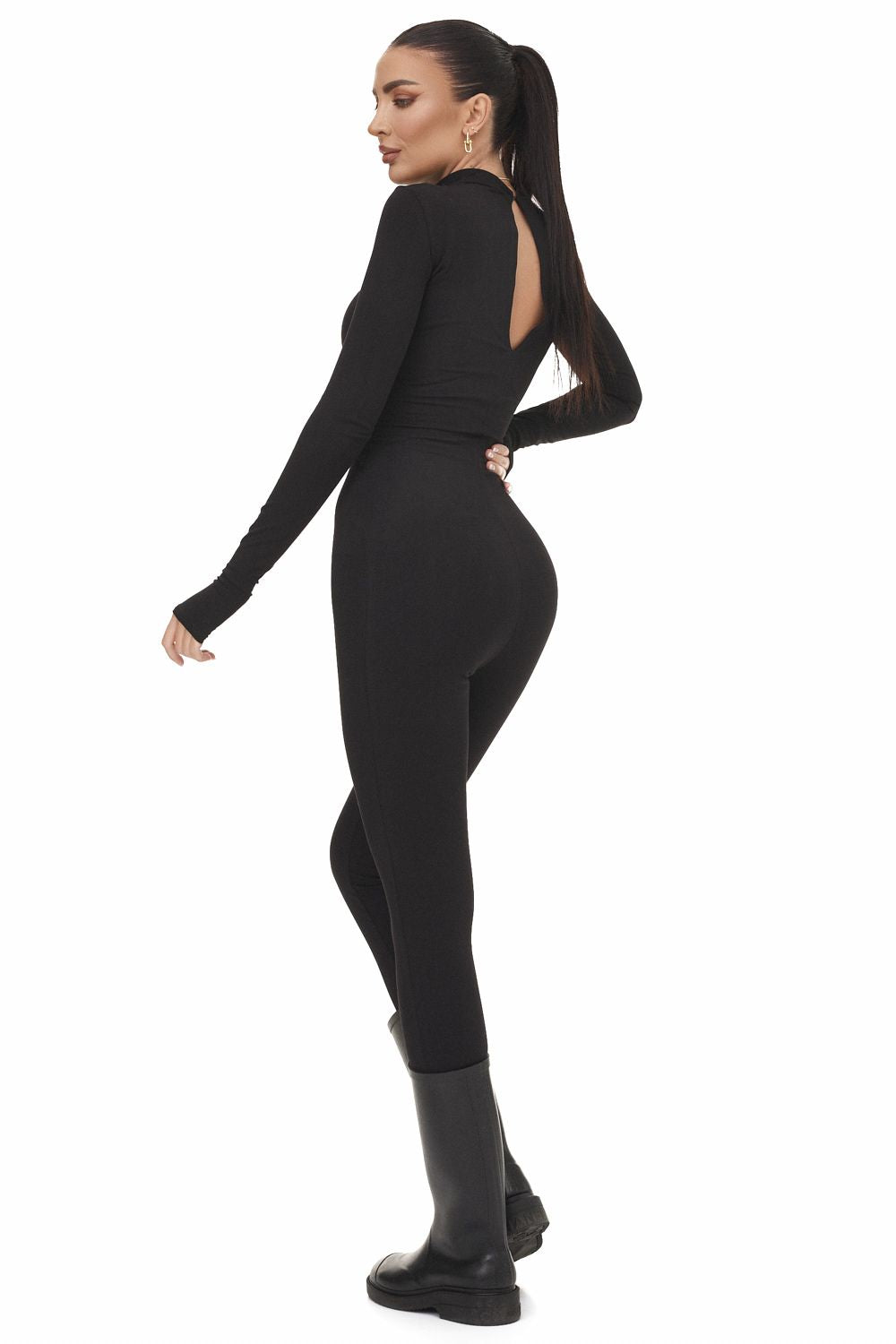 Salopeta dama casual neagra Rezely Bogas