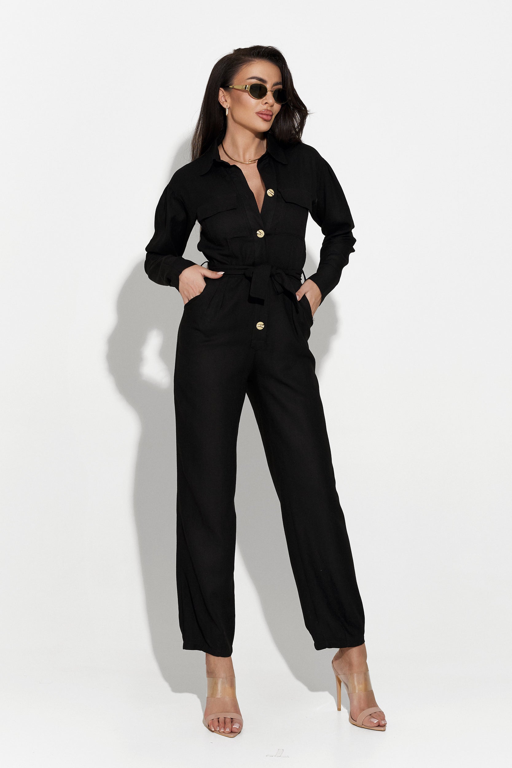 Ladies casual overalls black Ventasy Bogas