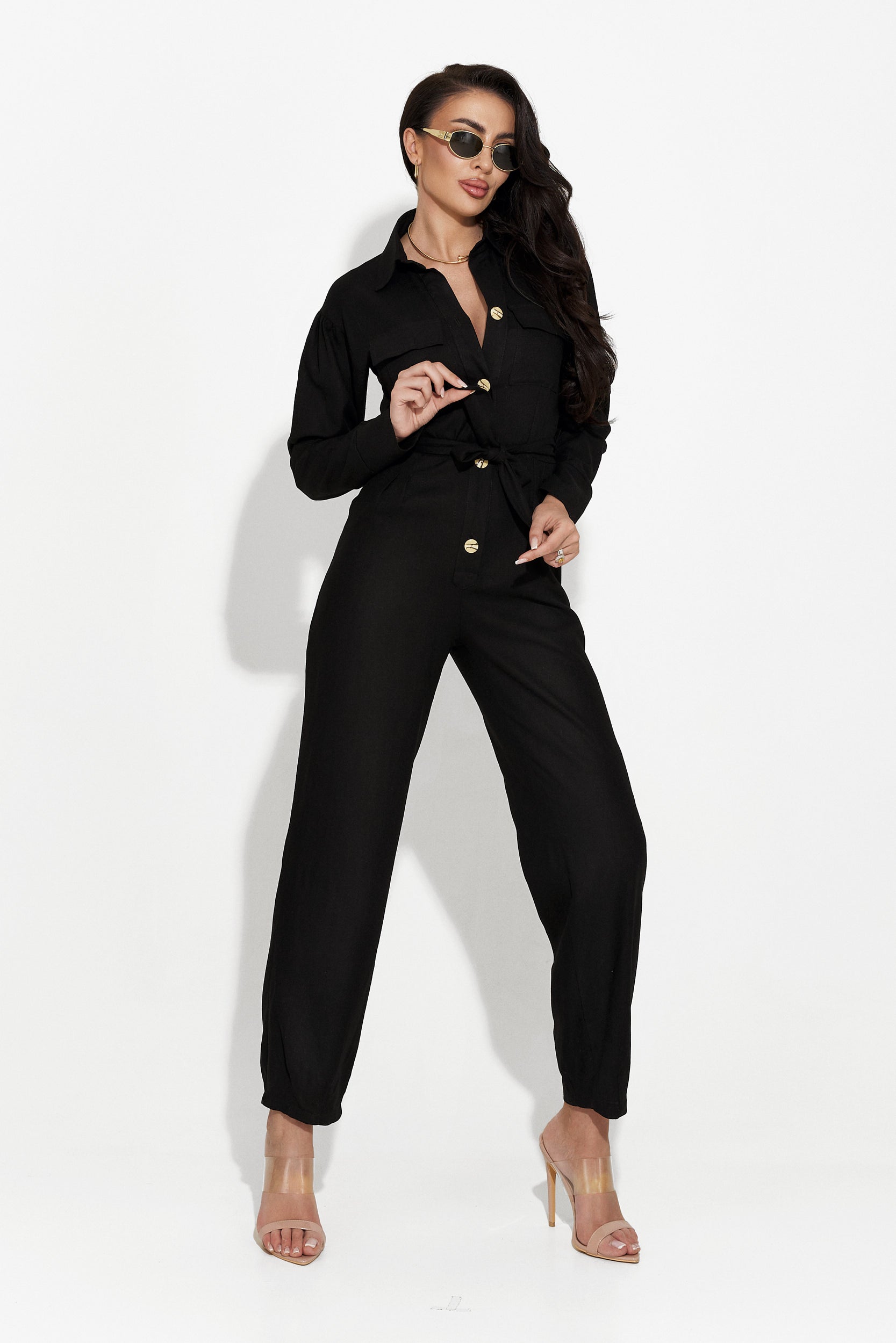 Ladies casual overalls black Ventasy Bogas