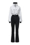 Salopeta ski casual alb negru Glorise Bogas