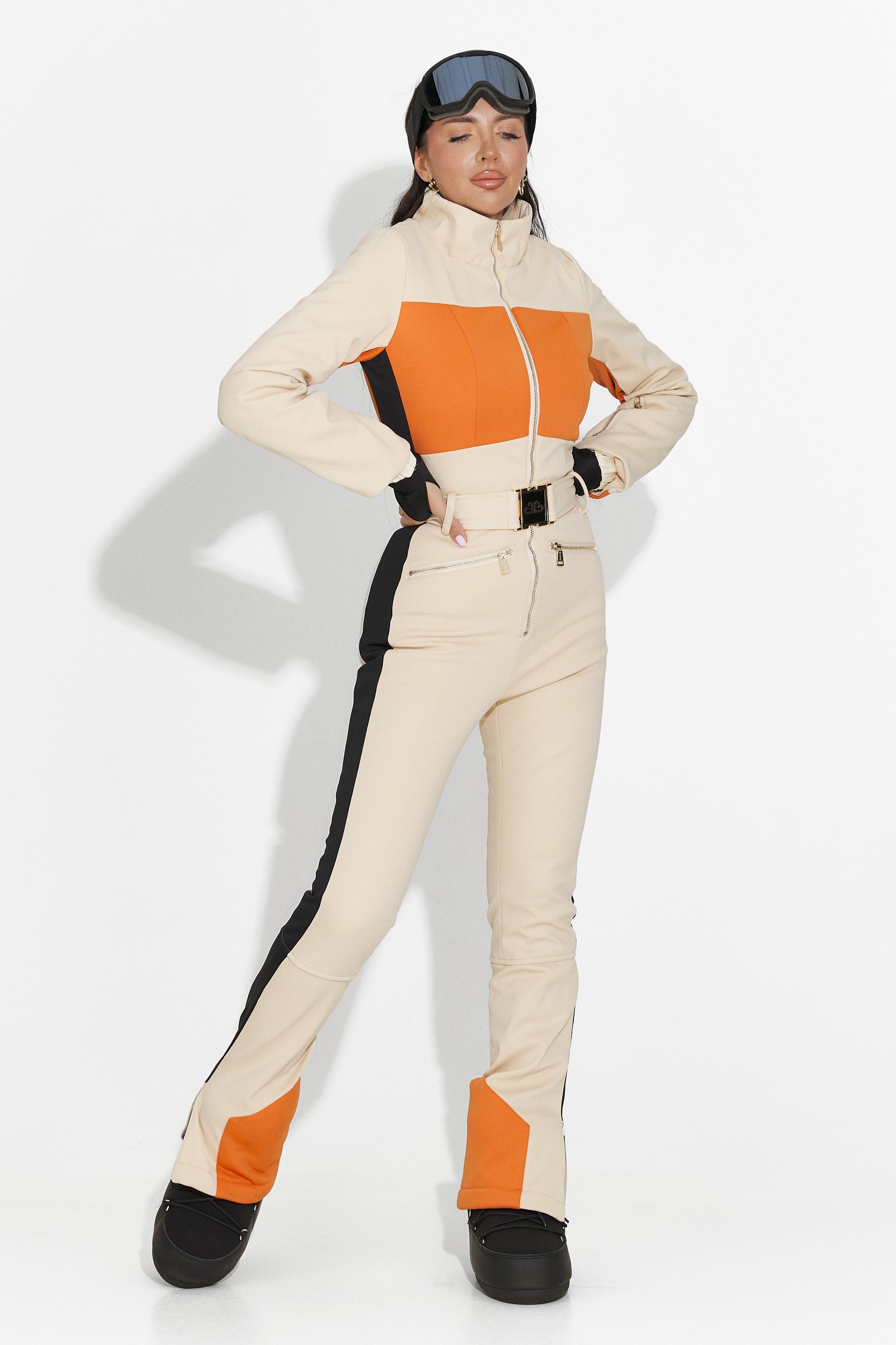 Salopeta ski casual bej Vernoa Bogas