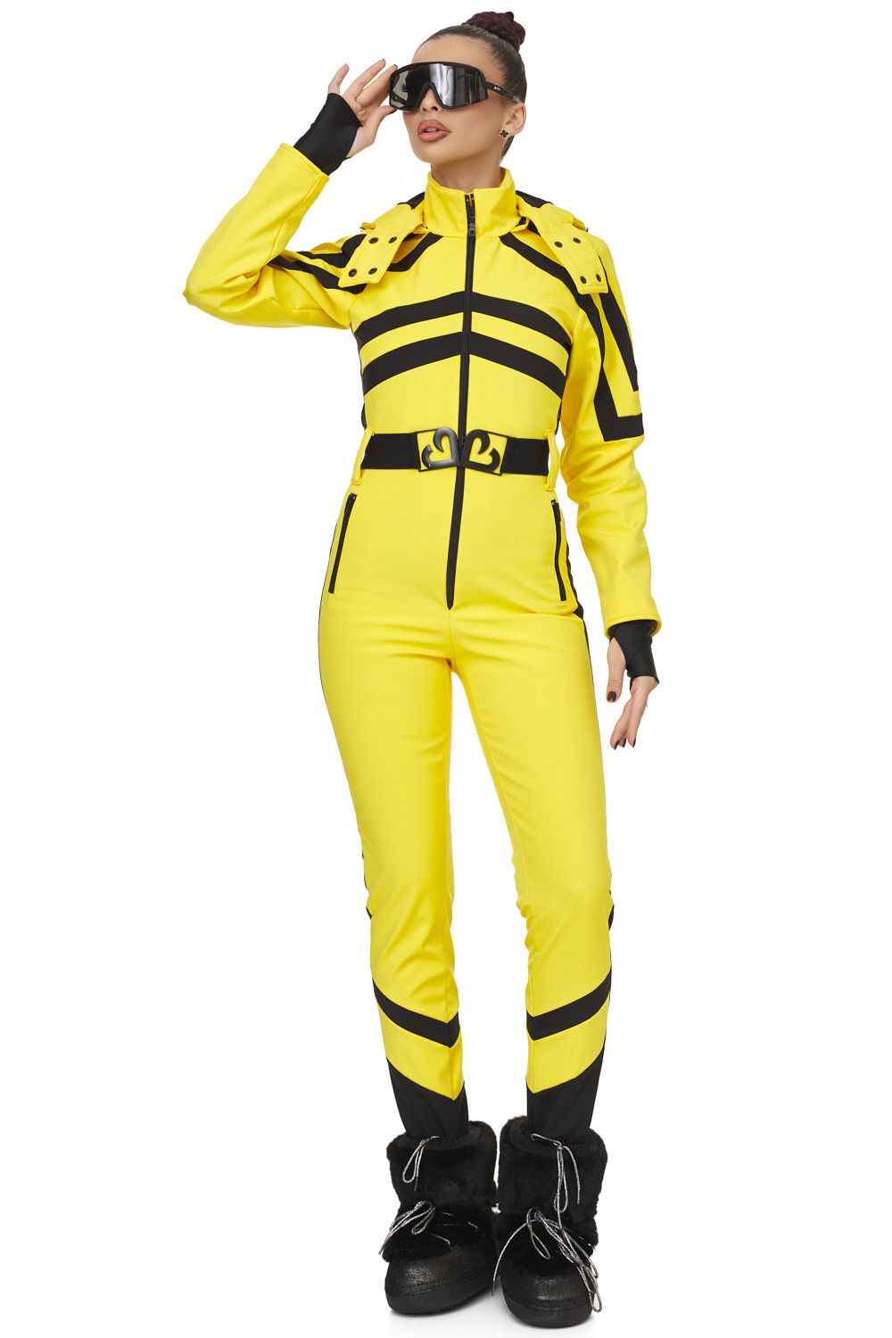 Salopeta ski casual galbena Abyem Bogas